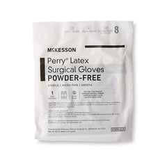 Surgical Glove McKesson Perry Size 8 Sterile Latex Standard Cuff Length Smooth Brown Not Chemo Approved | 4Box/Case