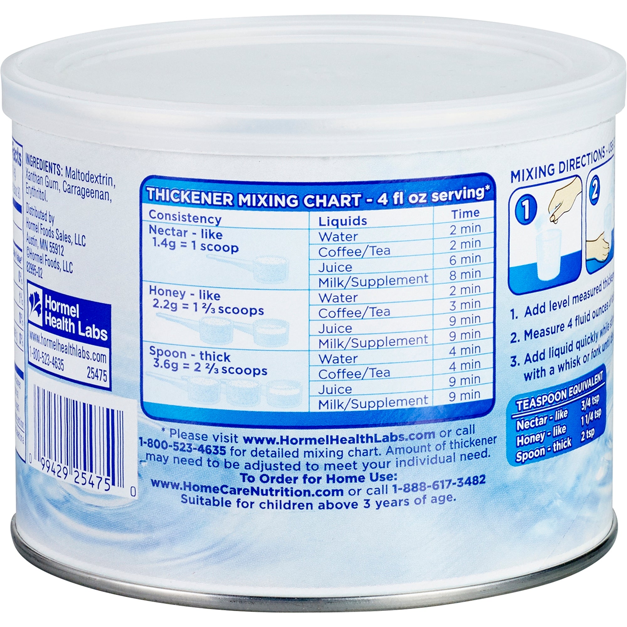 Food and Beverage Thickener Thick & Easy Clear 4.4 oz. Canister Unflavored Powder IDDSI Level 2 Mildly Thick, Packaging Type- Case