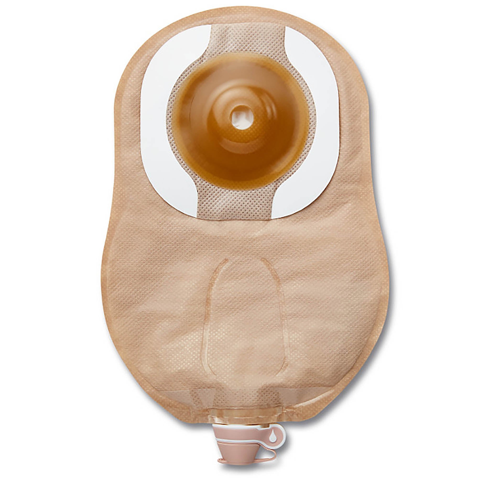 Urostomy Pouch Premier One-Piece System 9 Inch Length Convex, Pre-Cut 1-1/8 Inch Stoma Drainable | 5/Box