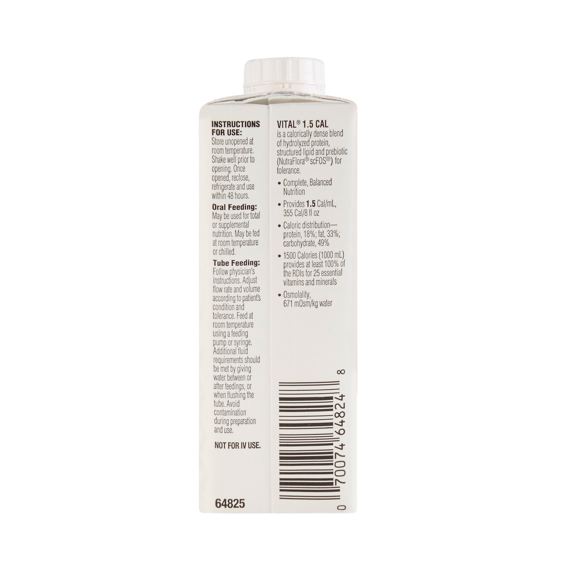 Oral Supplement Vital 1.5 Cal Vanilla Flavor Liquid 8 oz. Reclosable Carton | 8OZ(24/Case)
