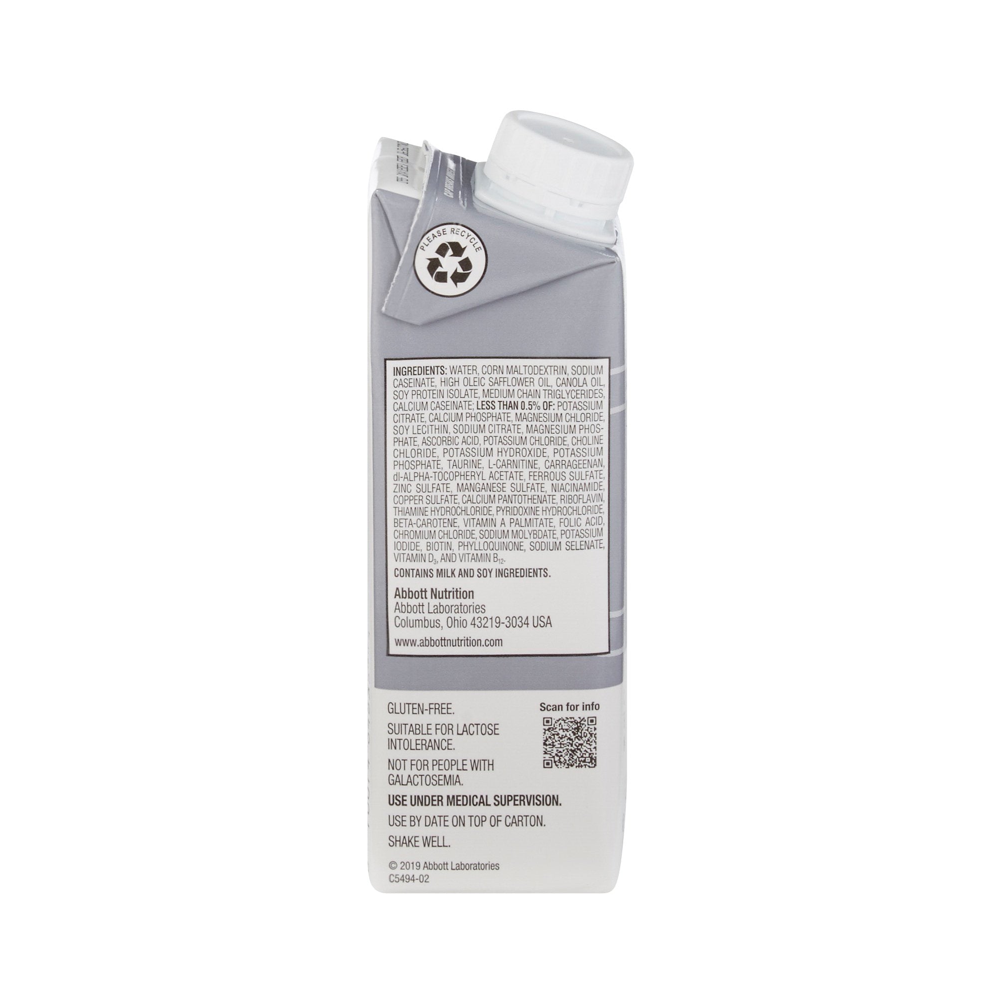 Tube Feeding Formula Osmolite 1.5 Cal Unflavored Liquid 8 oz. Reclosable Carton, Packaging Type- Case