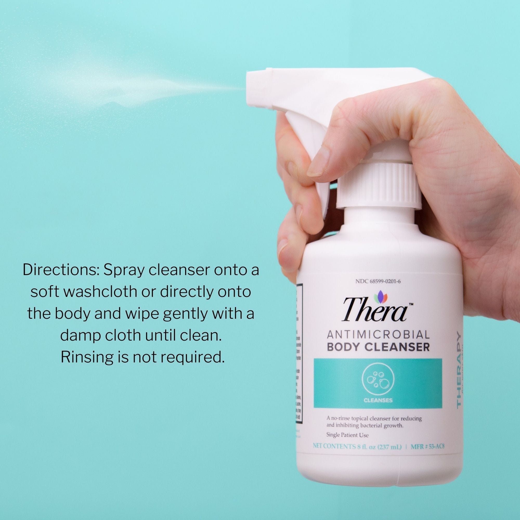 Antimicrobial Body Wash Thera Liquid 8 oz. Pump Bottle Scented, Packaging Type- Case