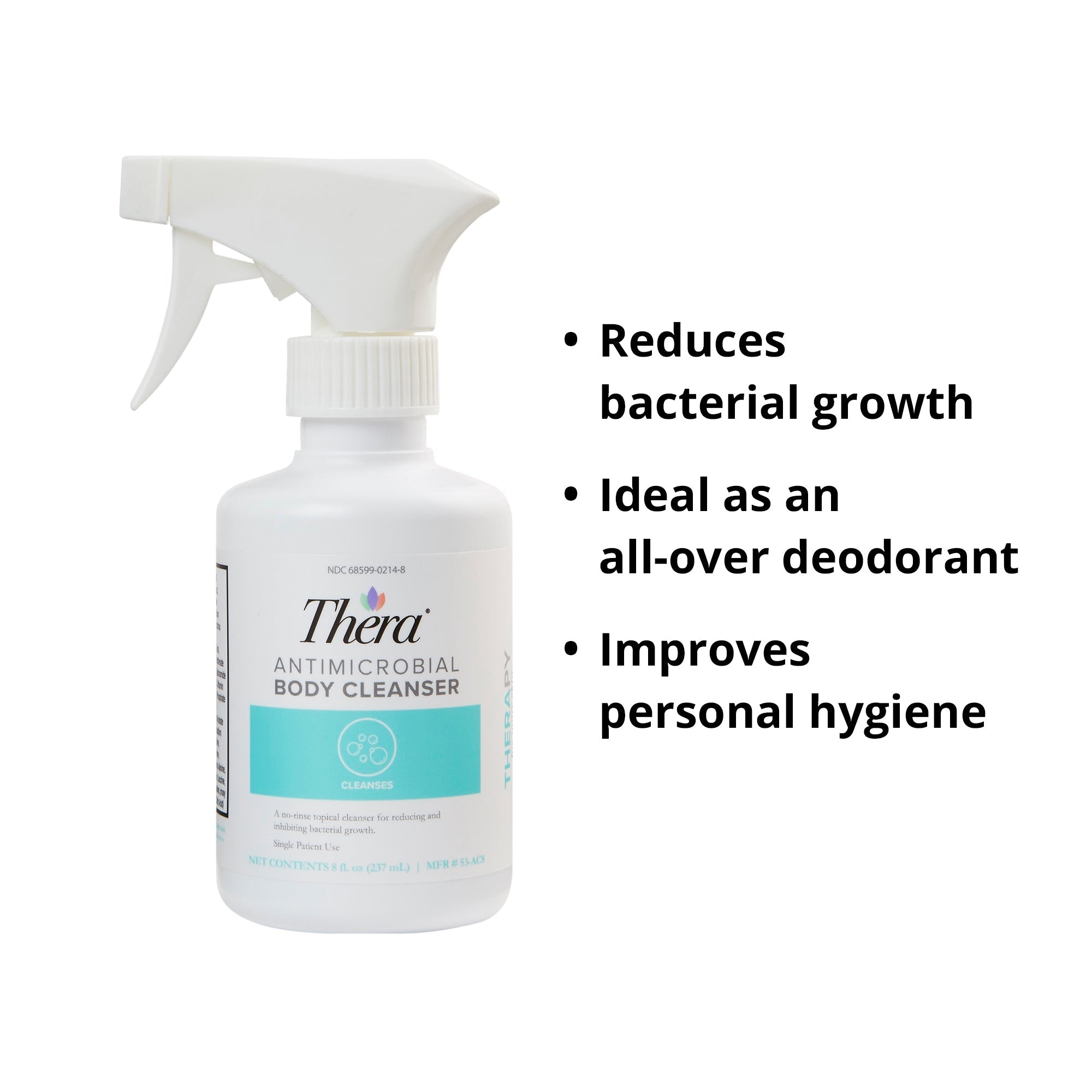 Antimicrobial Body Wash Thera Liquid 8 oz. Pump Bottle Scented, Packaging Type- Case