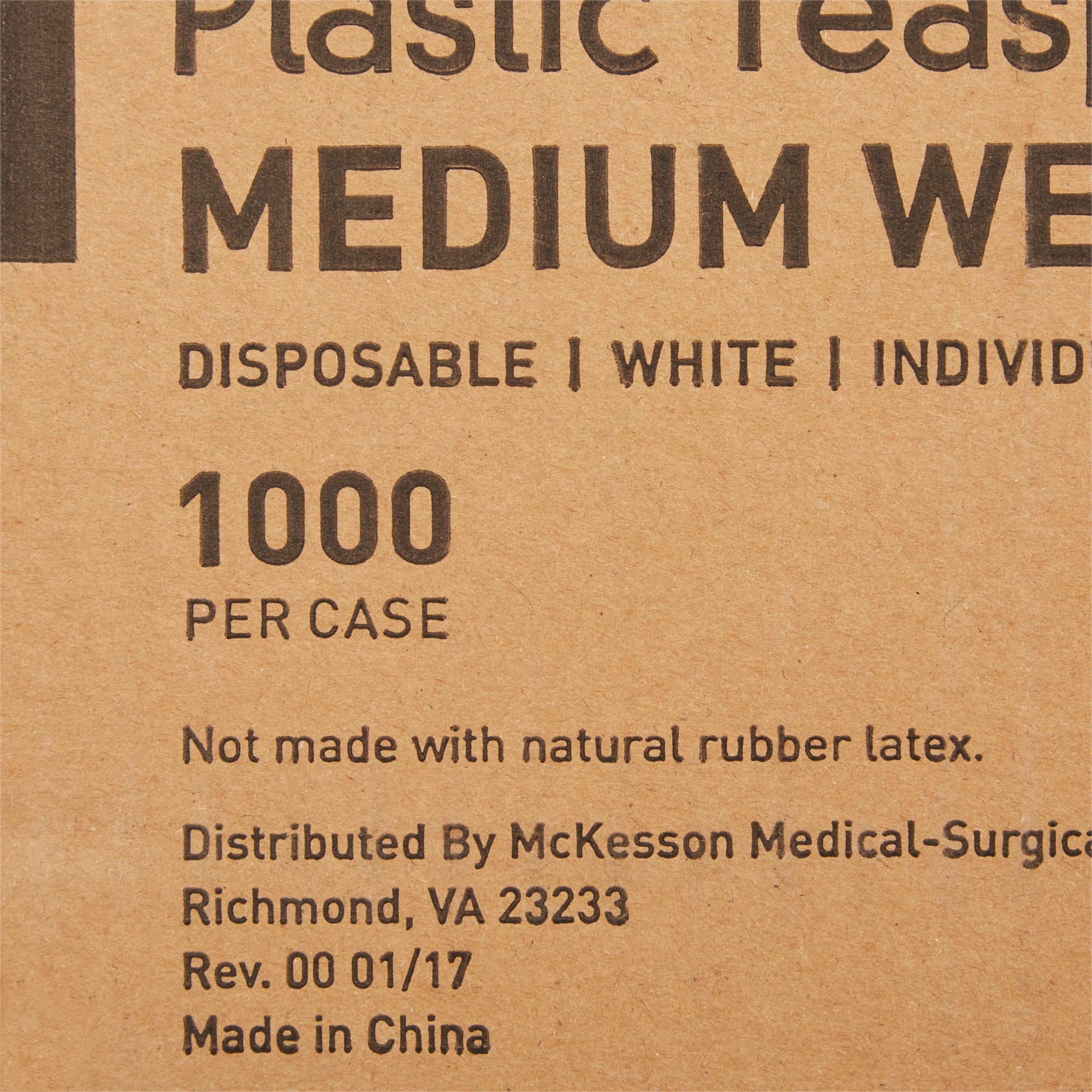 Spoon McKesson Medium Weight White Polypropylene, Packaging Type- Case
