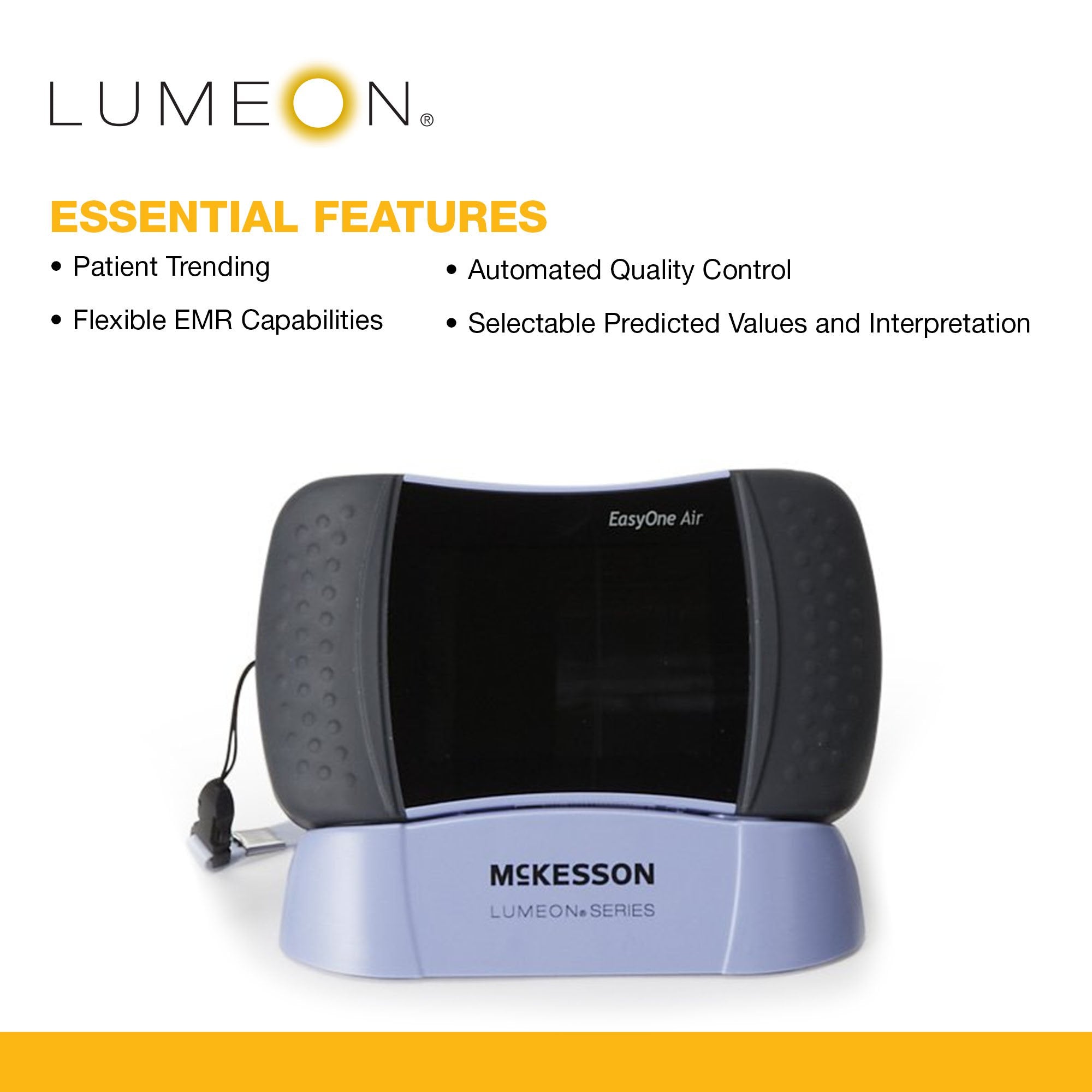 Spirometer System McKesson LUMEON EasyOne Air Touch Screen Display Disposable Mouthpiece, Packaging Type - Each