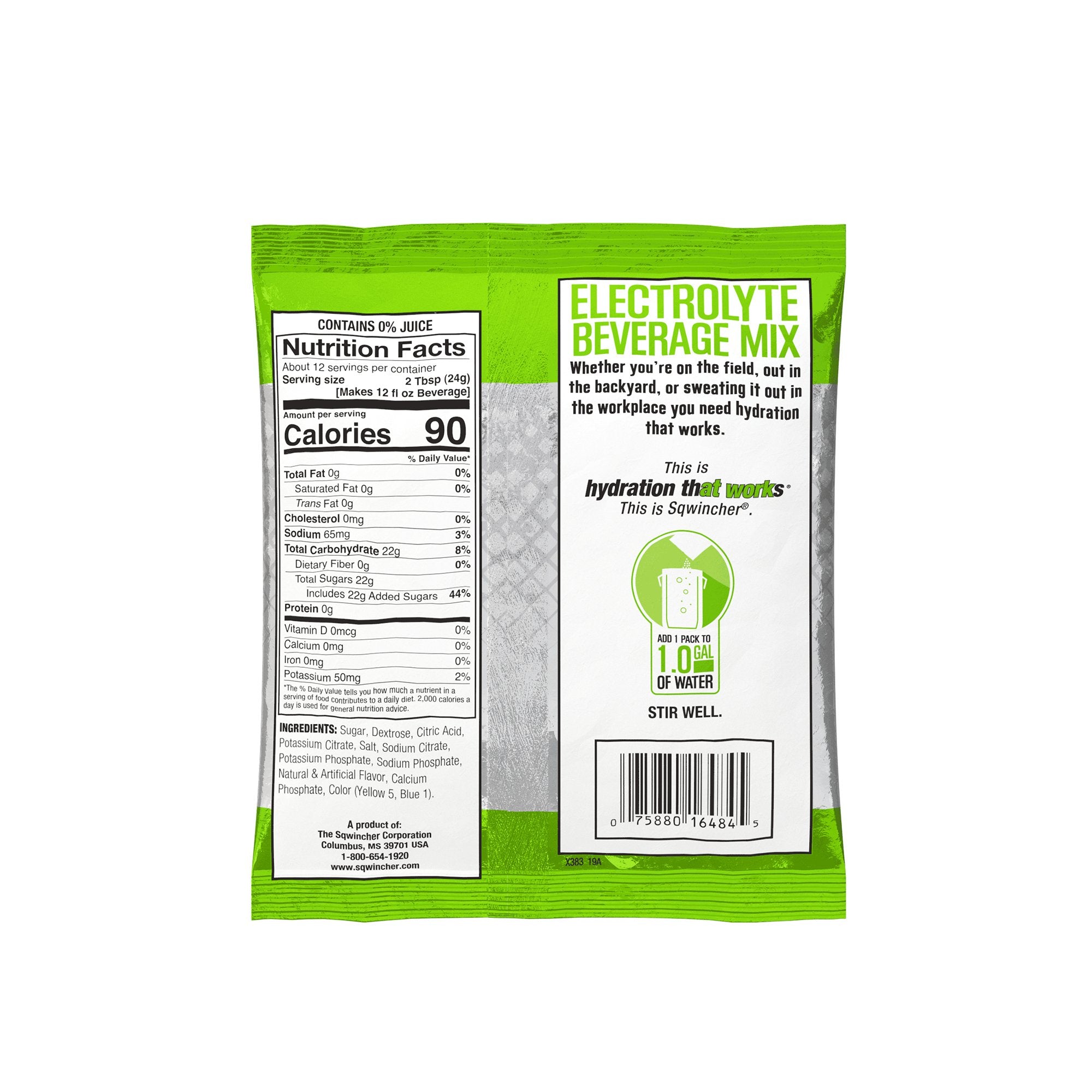 Oral Electrolyte Solution Sqwincher Powder Pack Lemon-Lime Flavor 9.53 oz. Electrolyte,Packaging Type- Box