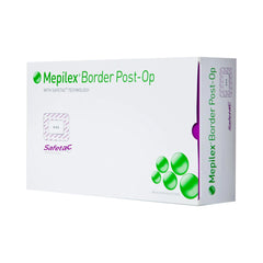 Foam Dressing Mepilex Border Post-Op 4 X 12 Inch With Border Film Backing Silicone Adhesive Rectangle Sterile,Packaging Type- Box