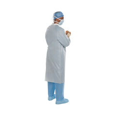 Surgical Gown with Towel Aero Chrome Large Silver Sterile AAMI Level 4 Disposable, Packaging Type- Case