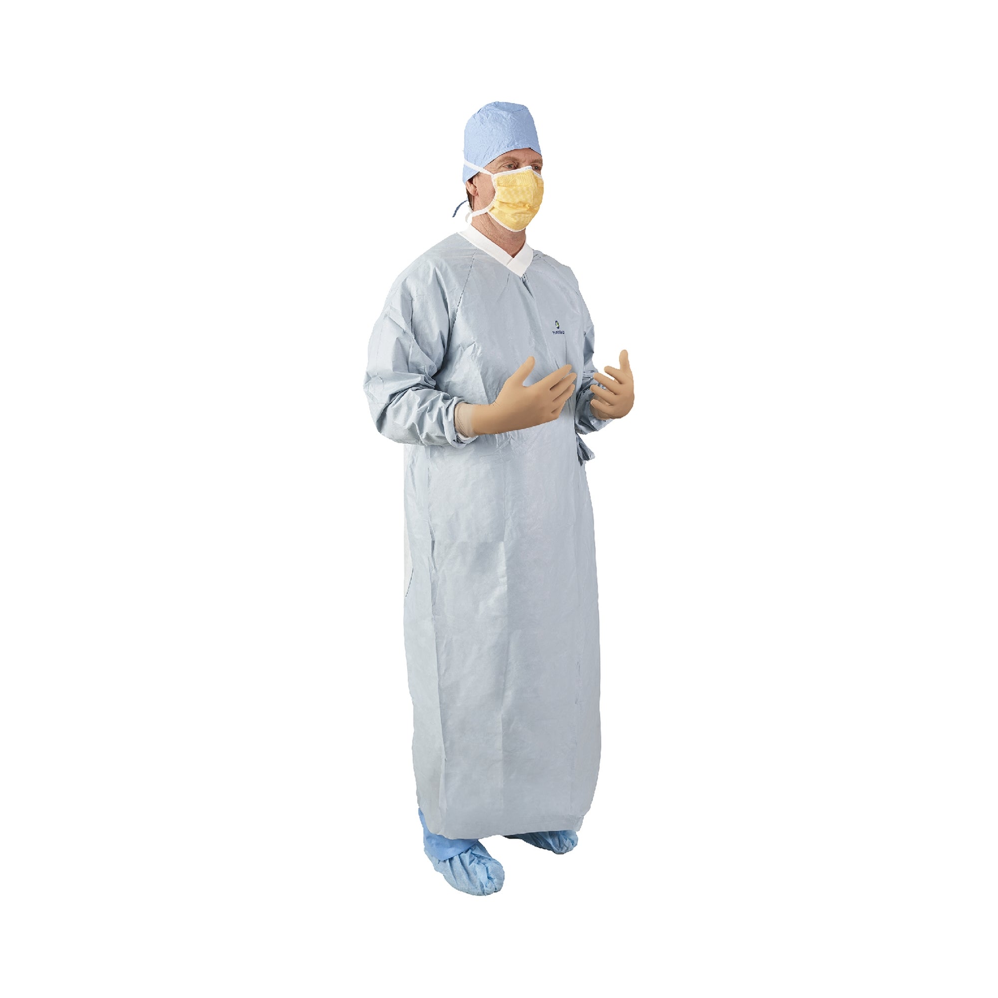 Surgical Gown with Towel Aero Chrome X-Large Silver Sterile AAMI Level 4 Disposable, Packaging Type- Case