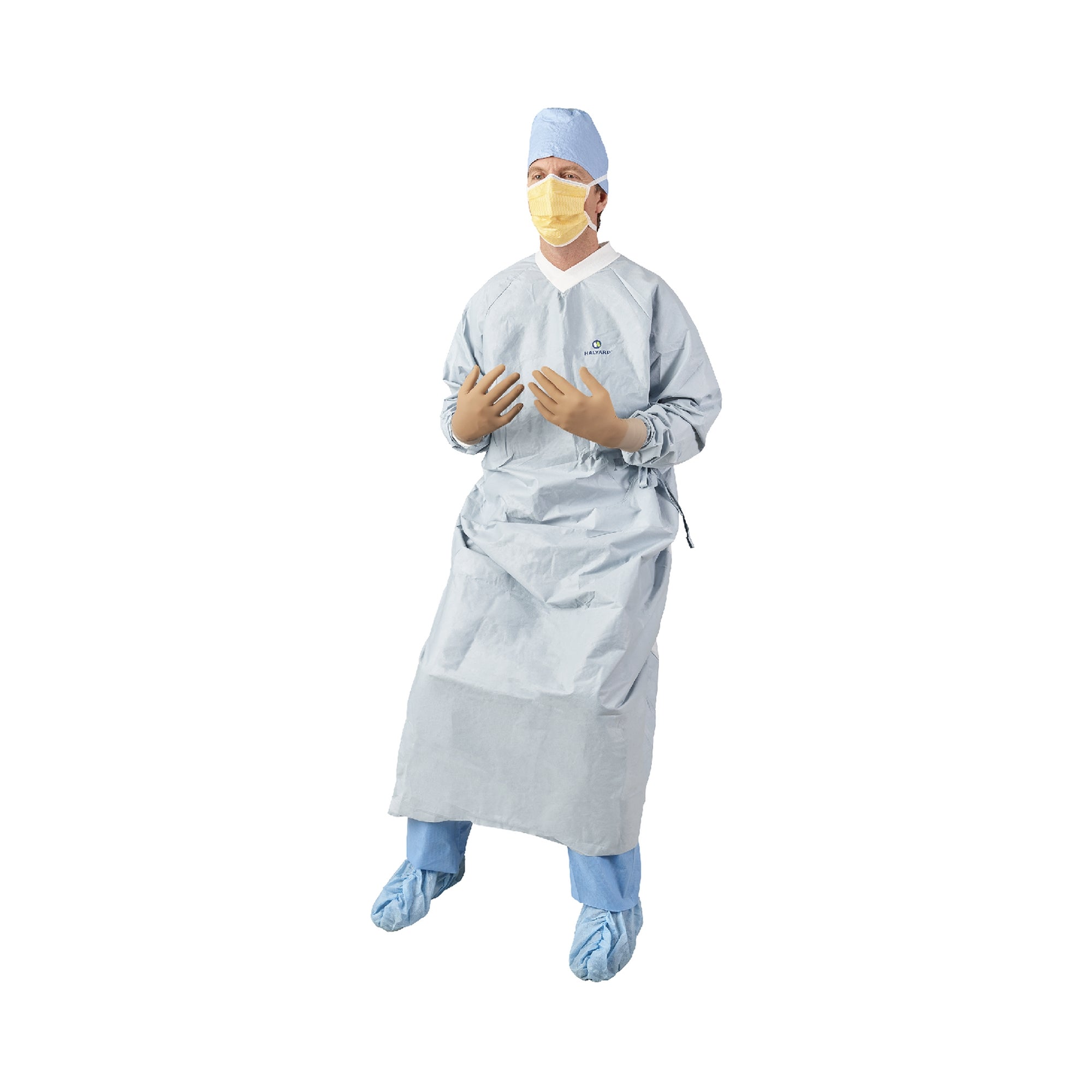 Surgical Gown with Towel Aero Chrome X-Large Silver Sterile AAMI Level 4 Disposable, Packaging Type- Case