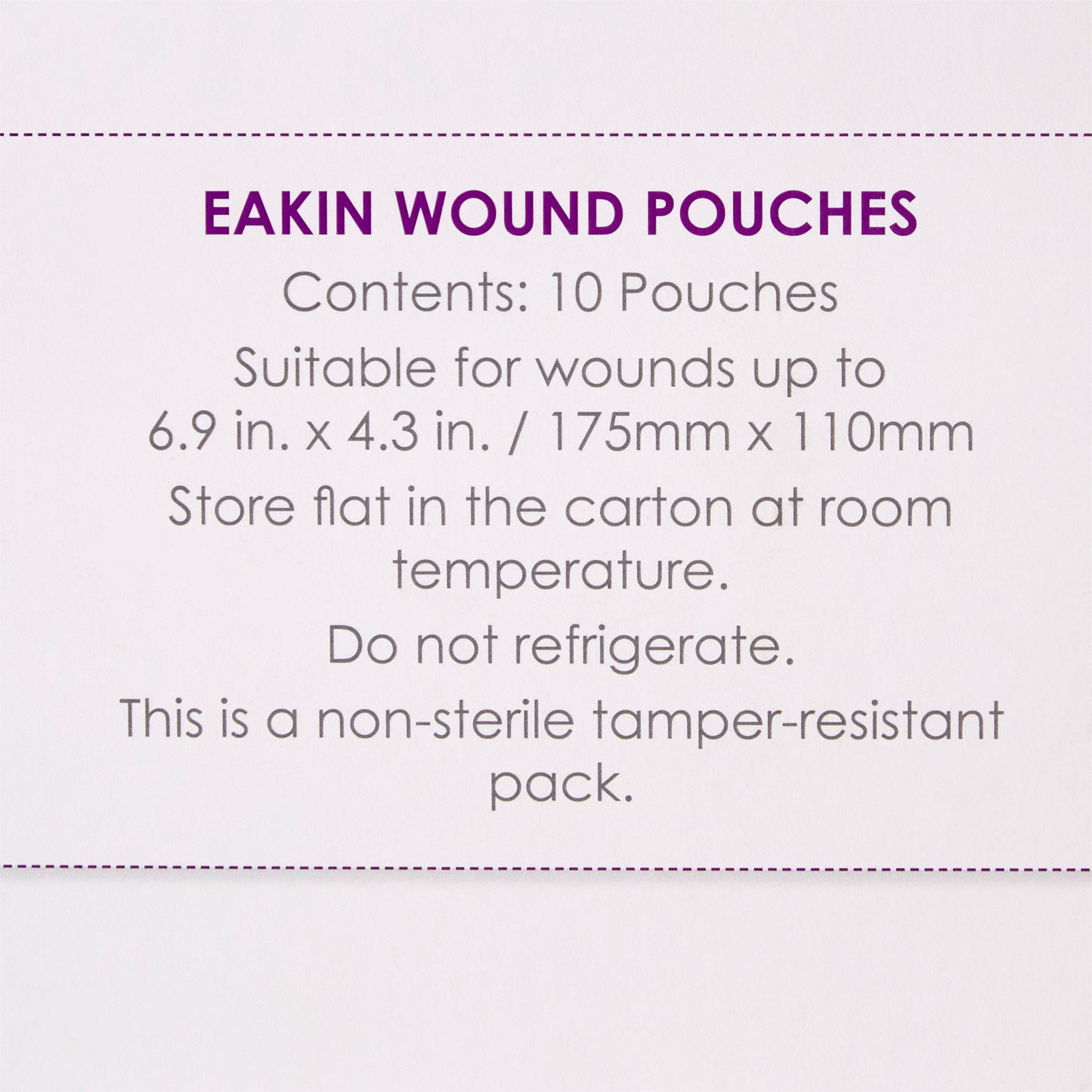 Bolsa de drenaje para fístulas/heridas Eakin, tipo de embalaje: caja