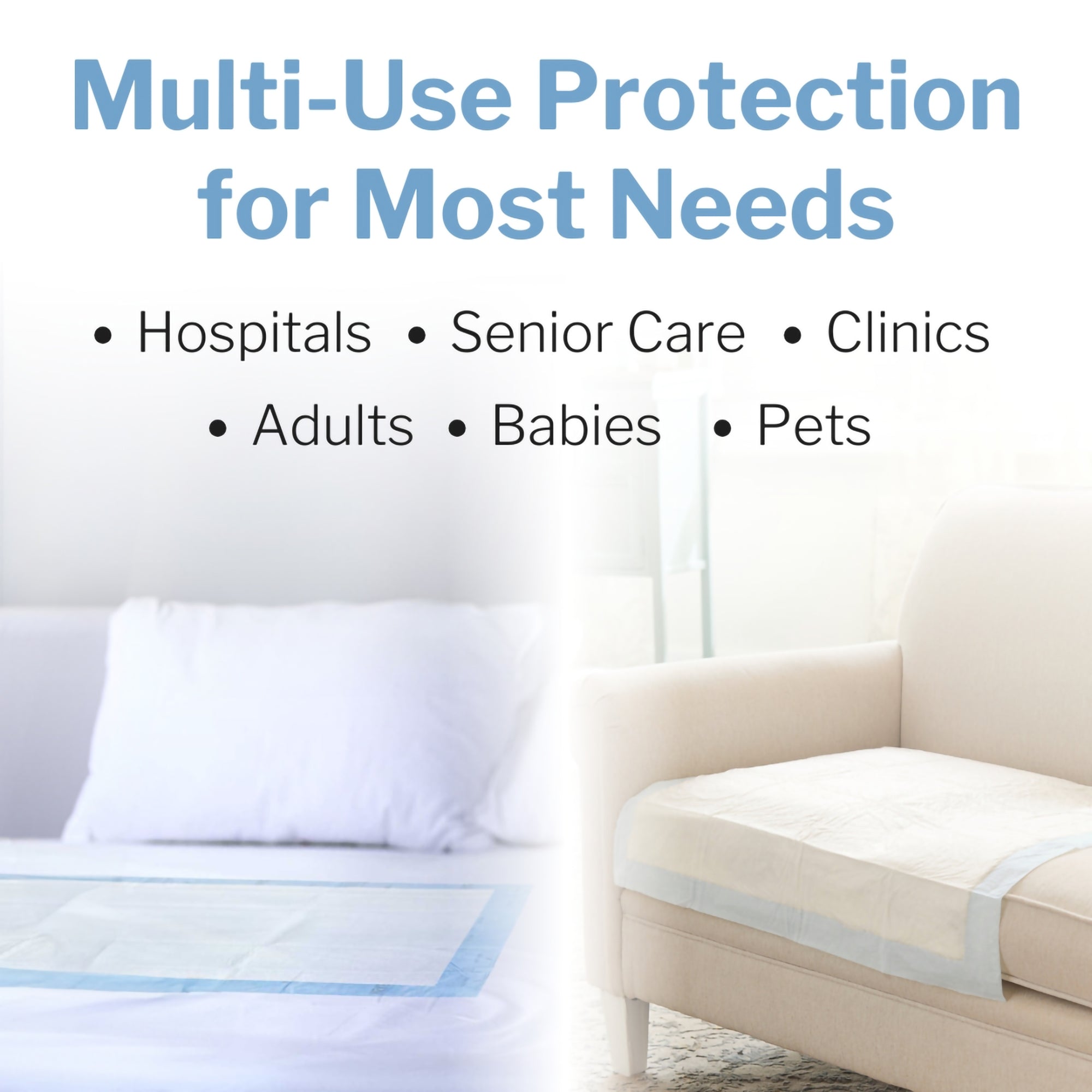 Disposable Underpad McKesson Classic 23 X 36 Inch Fluff Mat Light Absorbency, Packaging Type- Case