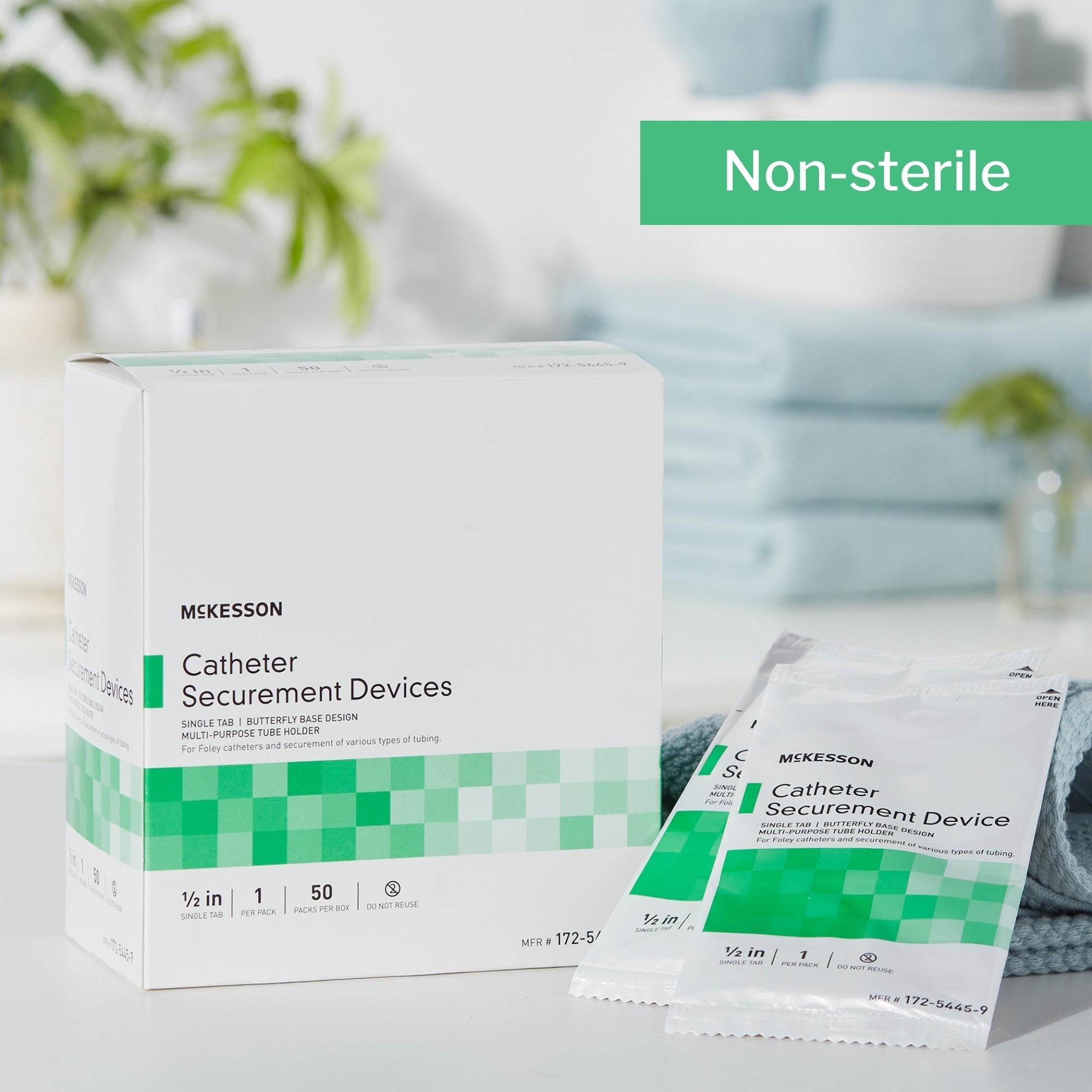 Catheter Stabilization Device McKesson NonSterile, 2.5 Inch Tab, Packaging Type- Case