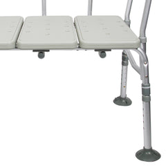 McKesson Knocked Down Bath Transfer Bench Removable Arm Rail 17-1/2 to 22-1/2 Inch Seat Height 400 lbs. Weight Capacity