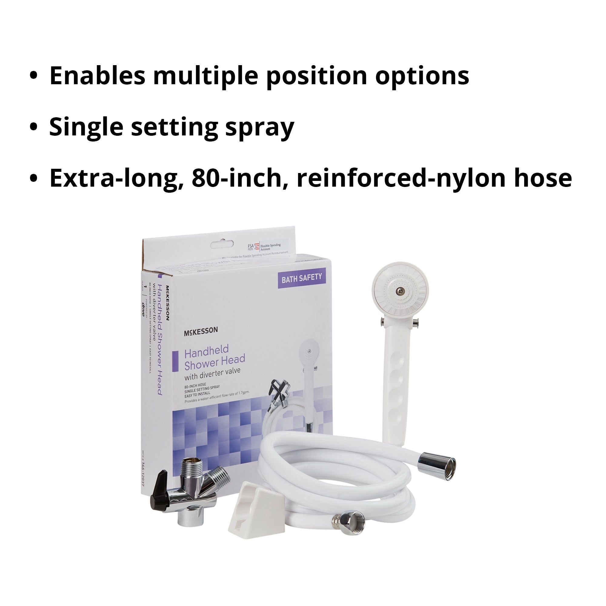 Handheld Shower McKesson 80 Inch Hose, Packaging Type- Case