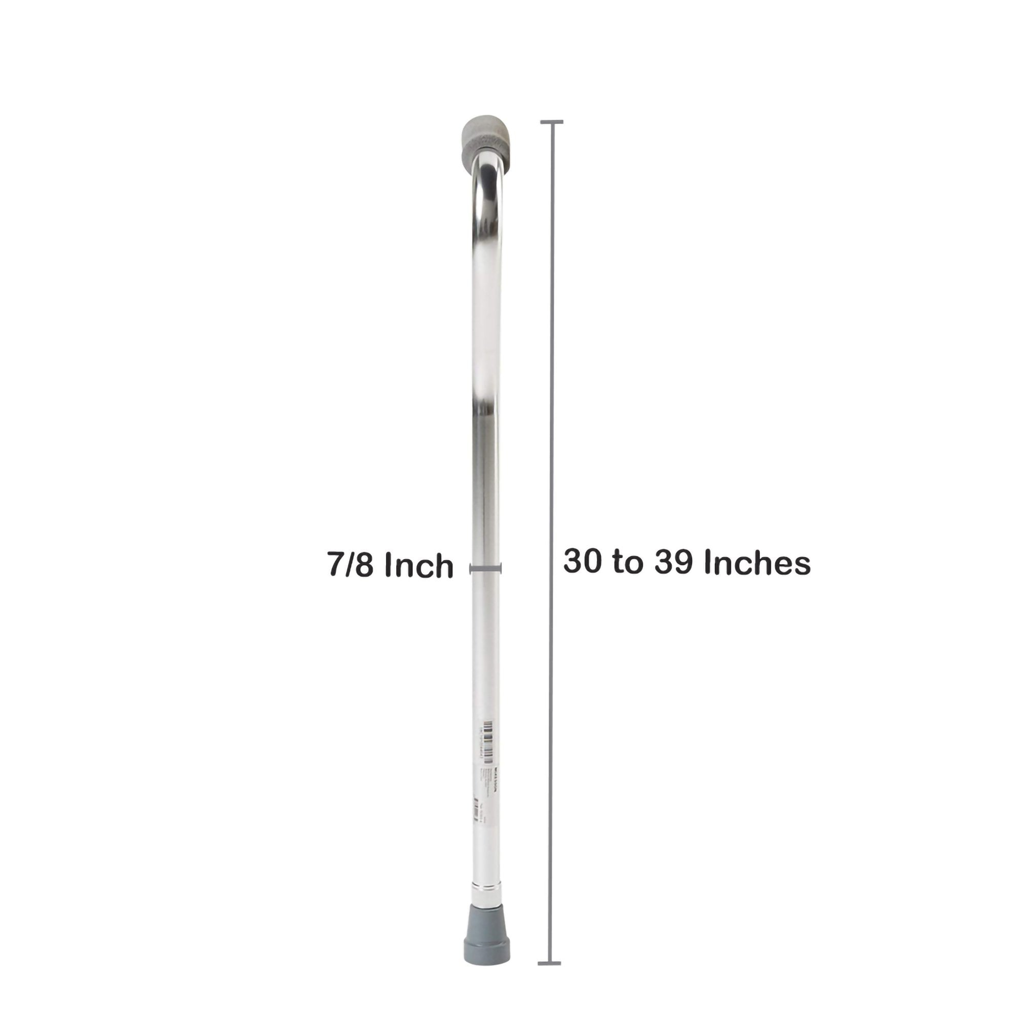 Offset Cane McKesson Aluminum 30 to 39 Inch Height Silver, Packaging Type- Case