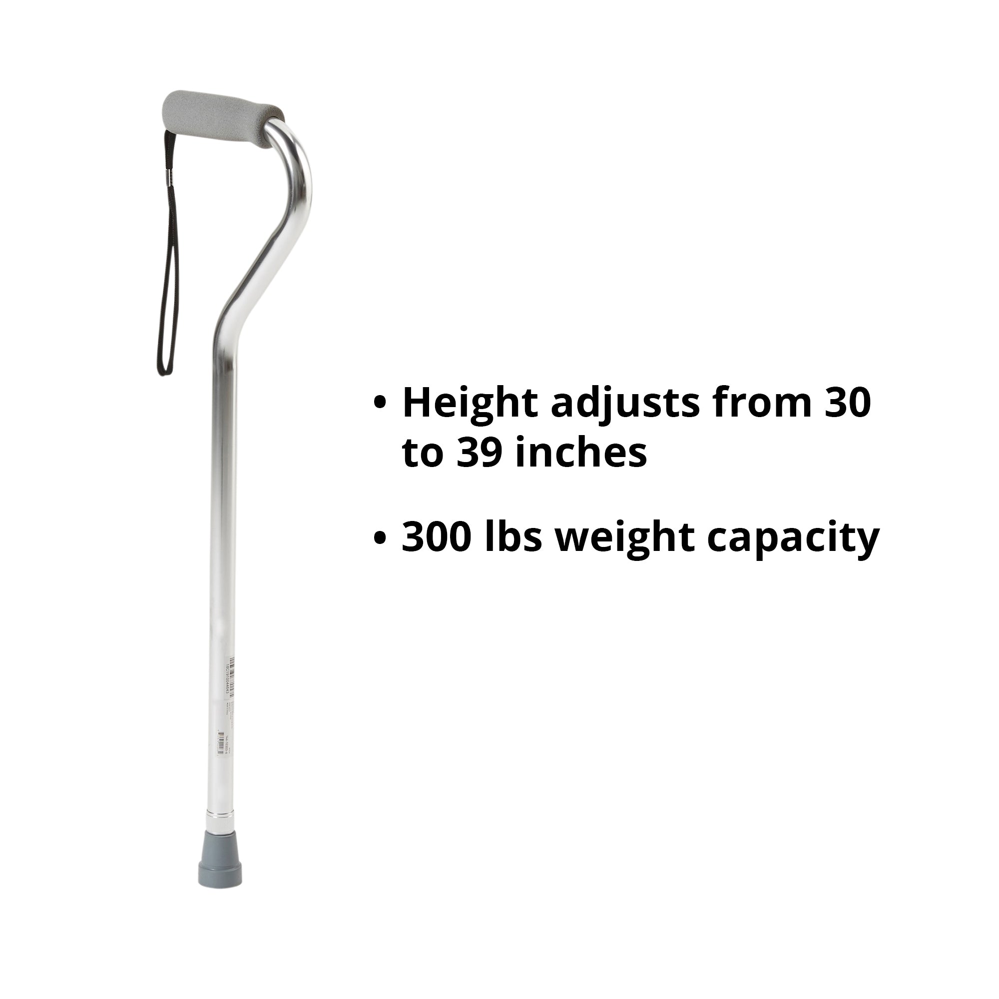 Offset Cane McKesson Aluminum 30 to 39 Inch Height Silver, Packaging Type- Case