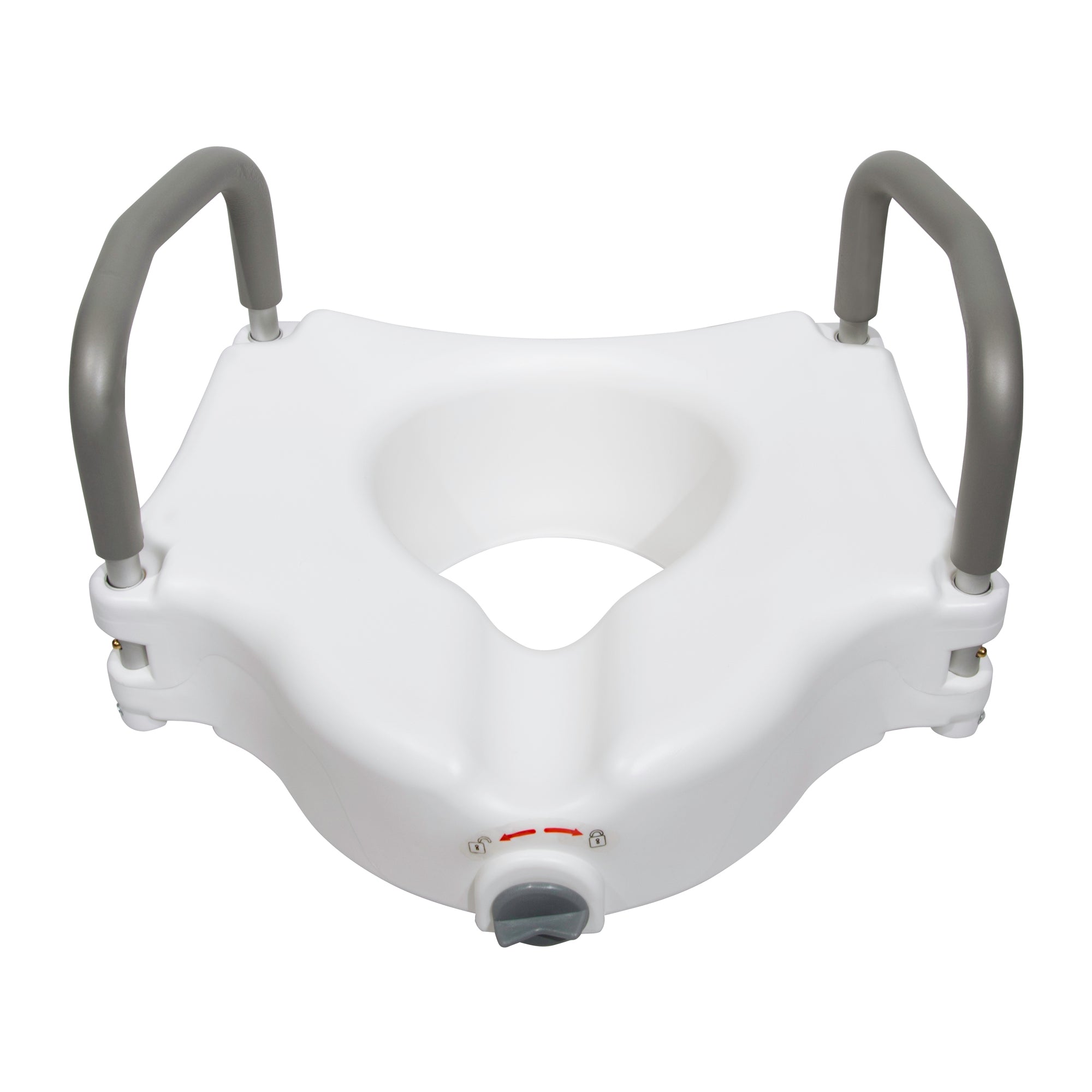 Raised Toilet Seat McKesson 5 Inch Height White 300 lbs. Weight Capacity