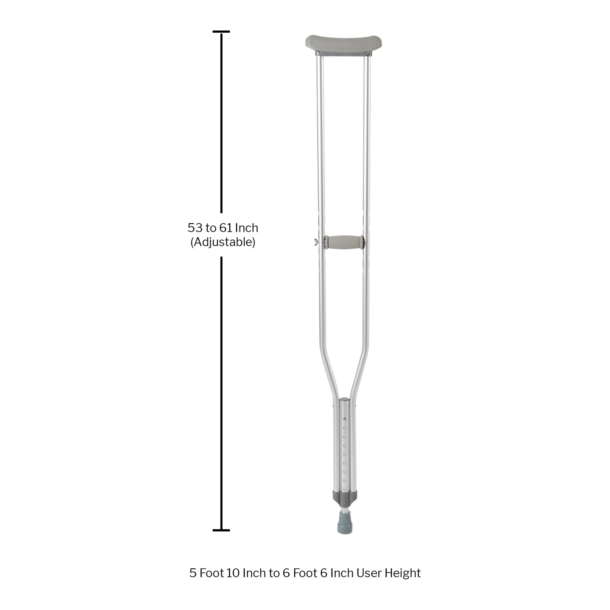 McKesson Underarm Crutches Tall Adult 5ft10in-6ft6in