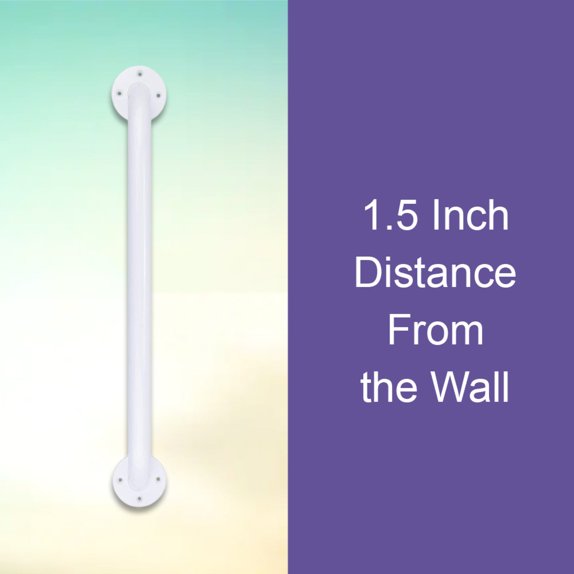 Wall Grab Bar McKesson White Steel, Packaging Type- Case