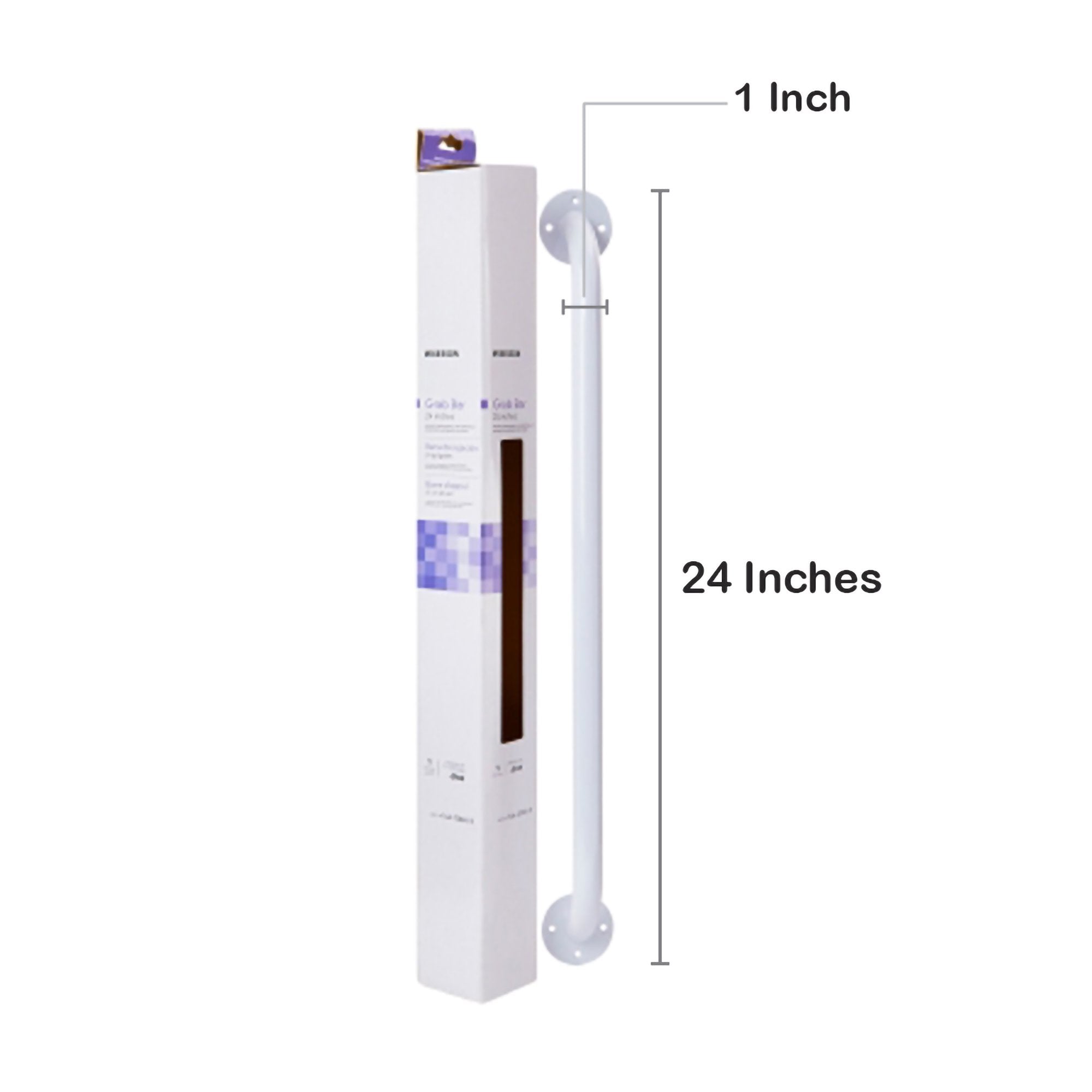 Wall Grab Bar McKesson White Steel,Packaging Type- Each