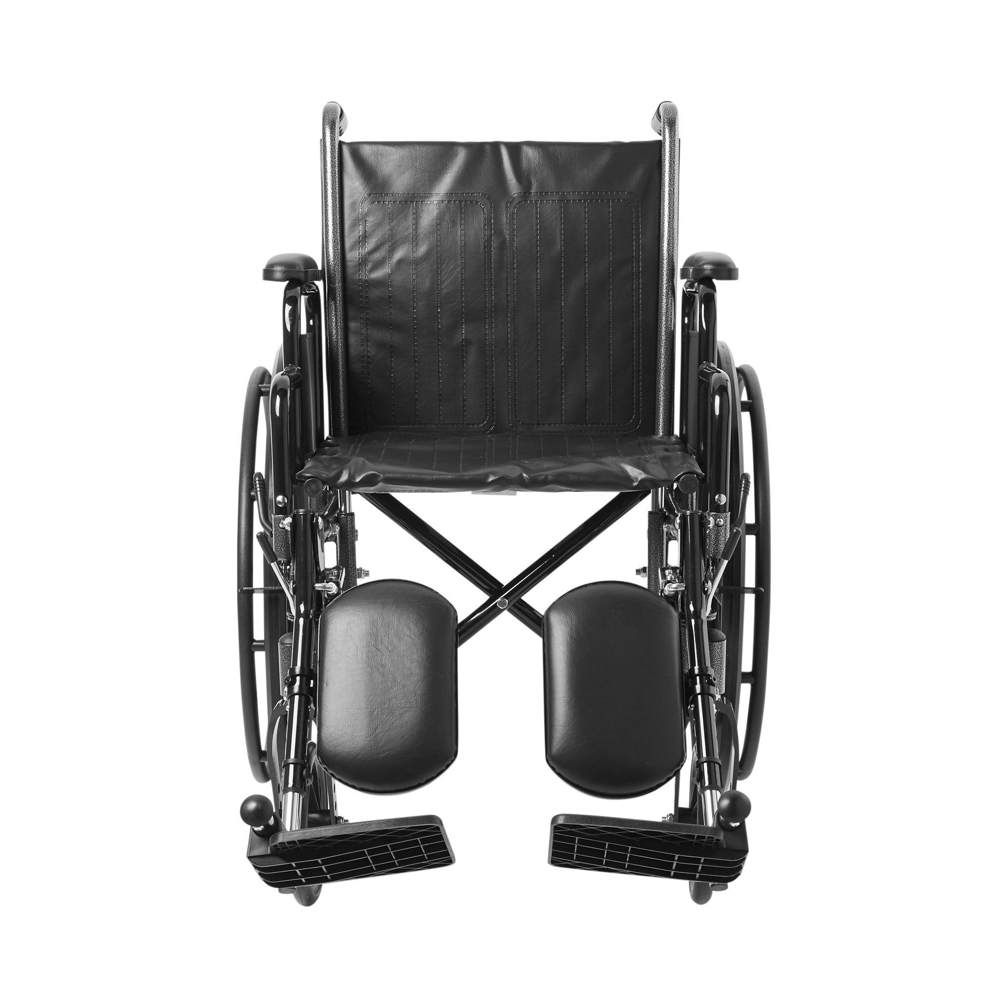 Wheelchair McKesson Dual Axle Desk Length Arm Swing-Away Elevating Legrest Black Upholstery 18 Inch Seat Width Adult 300 lbs. Weight Capacity, Packaging Type- Each