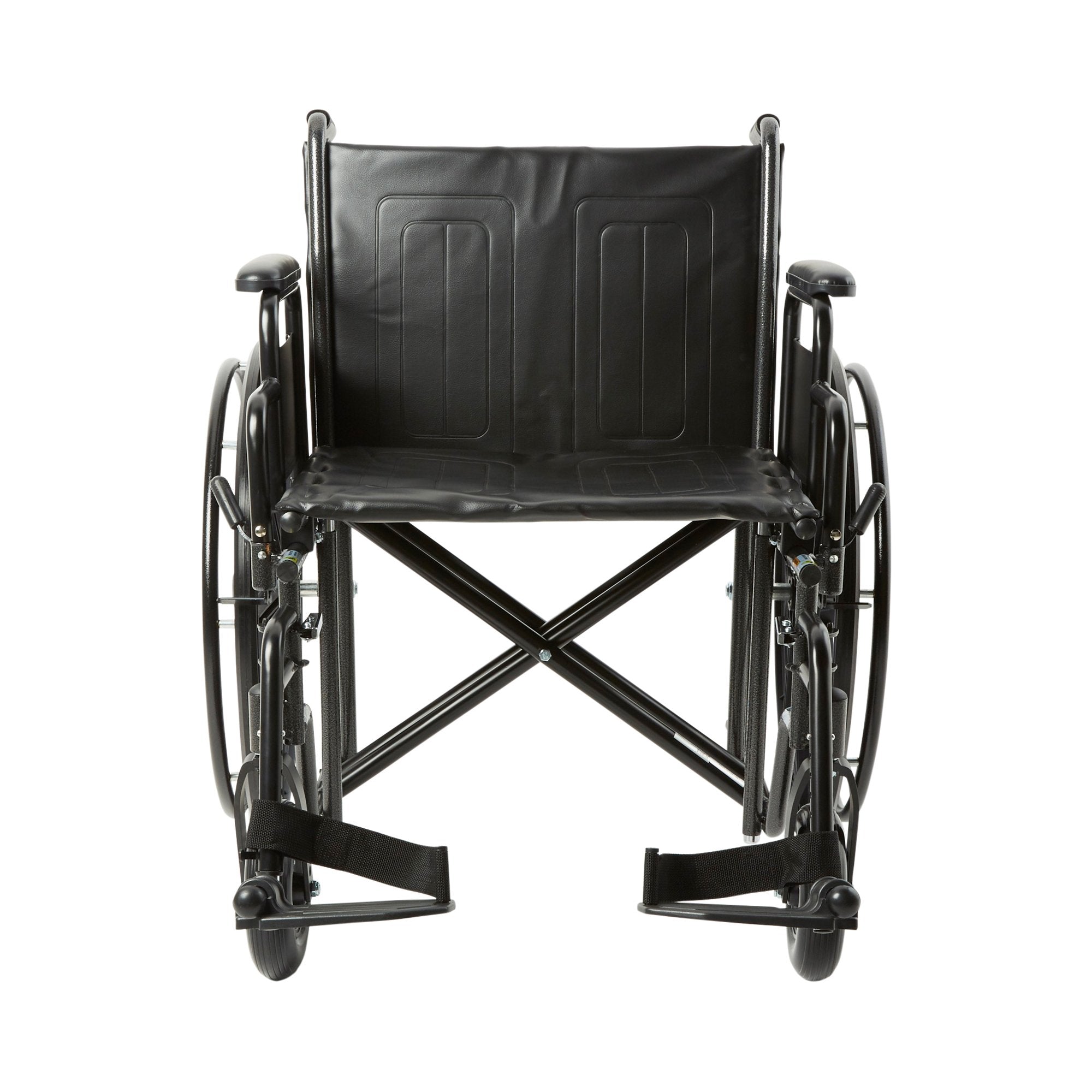 Bariatric Wheelchair McKesson Dual Axle Desk Length Arm Swing-Away Footrest Black Upholstery 22 Inch Seat Width Adult 450 lbs. Weight Capacity, Packaging Type- Each