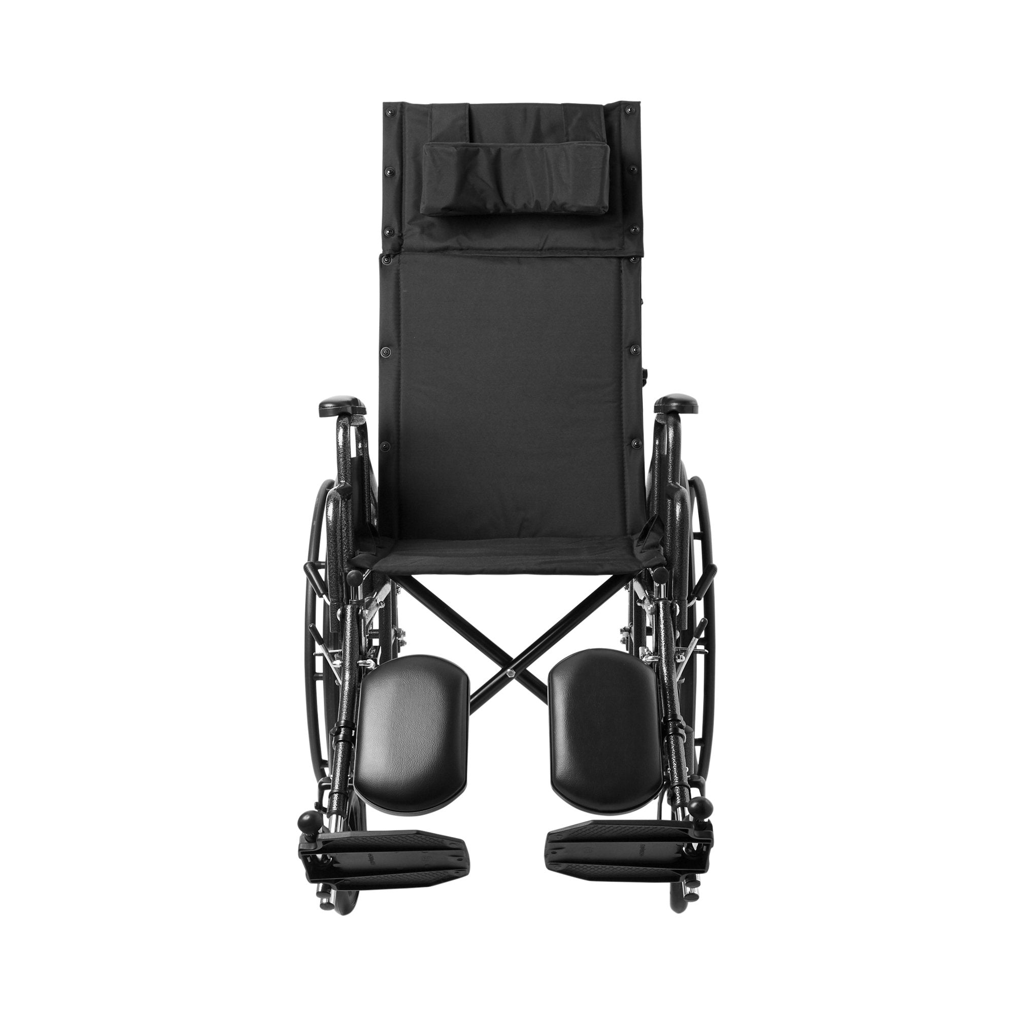 Reclining Wheelchair McKesson Desk Length Arm Swing-Away Elevating Legrest Black Upholstery 18 Inch Seat Width Adult 300 lbs. Weight Capacity, Packaging Type- Each