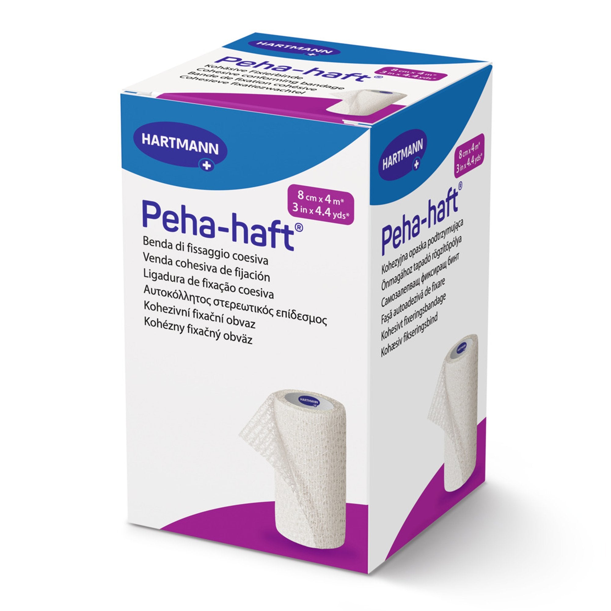 Absorbent Cohesive Bandage Peha-haft 3 Inch X 4-1/2 Yard Self-Adherent Closure White NonSterile Standard Compression,Packaging Type- Each