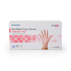 Exam Glove McKesson Pink Nitrile X-Large NonSterile Nitrile Standard Cuff Length Textured Fingertips Pink Not Rated | 10Box/Case