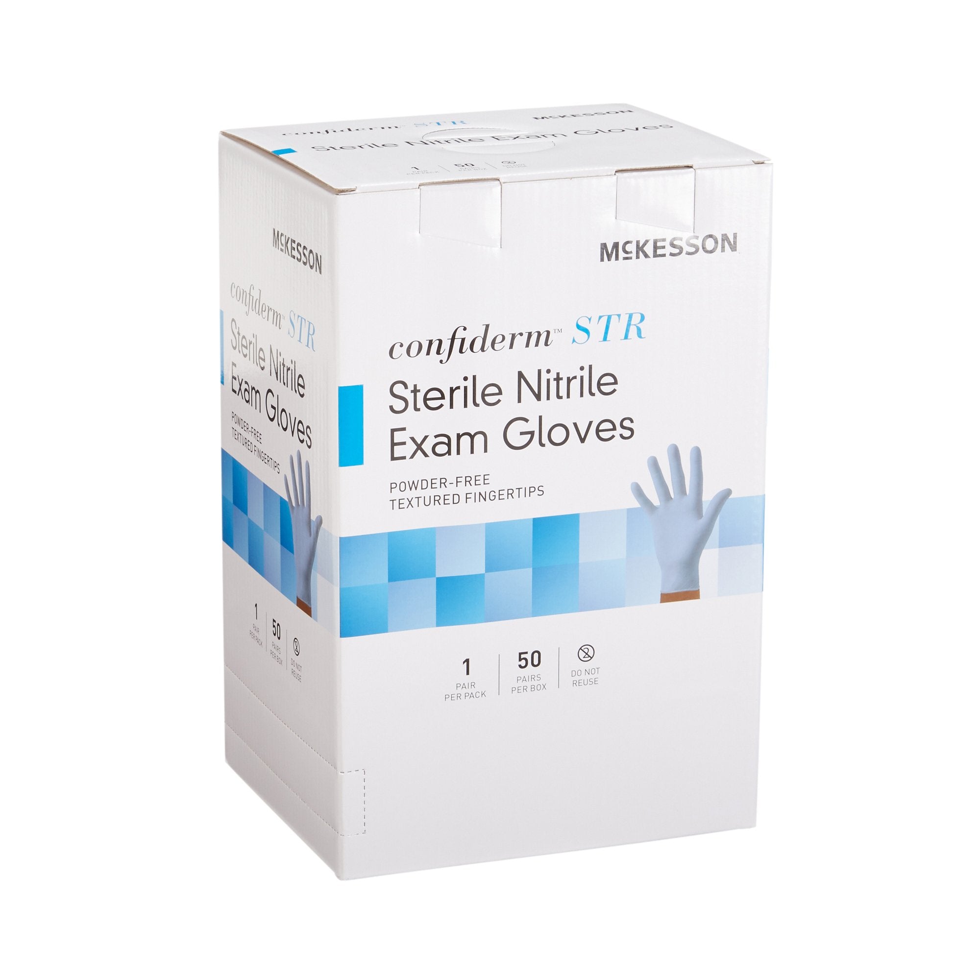 mckesson confiderm str nitrile exam glove medium blue mckesson confiderm str exam glove mk1065406bx