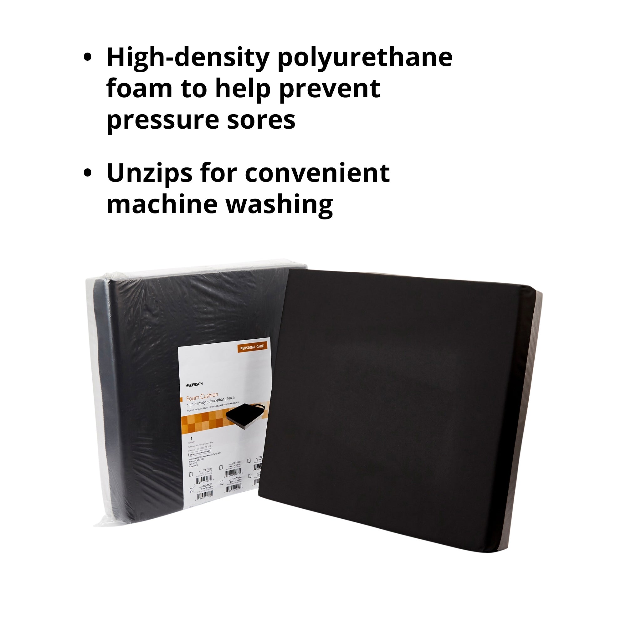 Seat Cushion McKesson 18 W X 16 L X 3 D Inch Foam, Packaging Type- Each