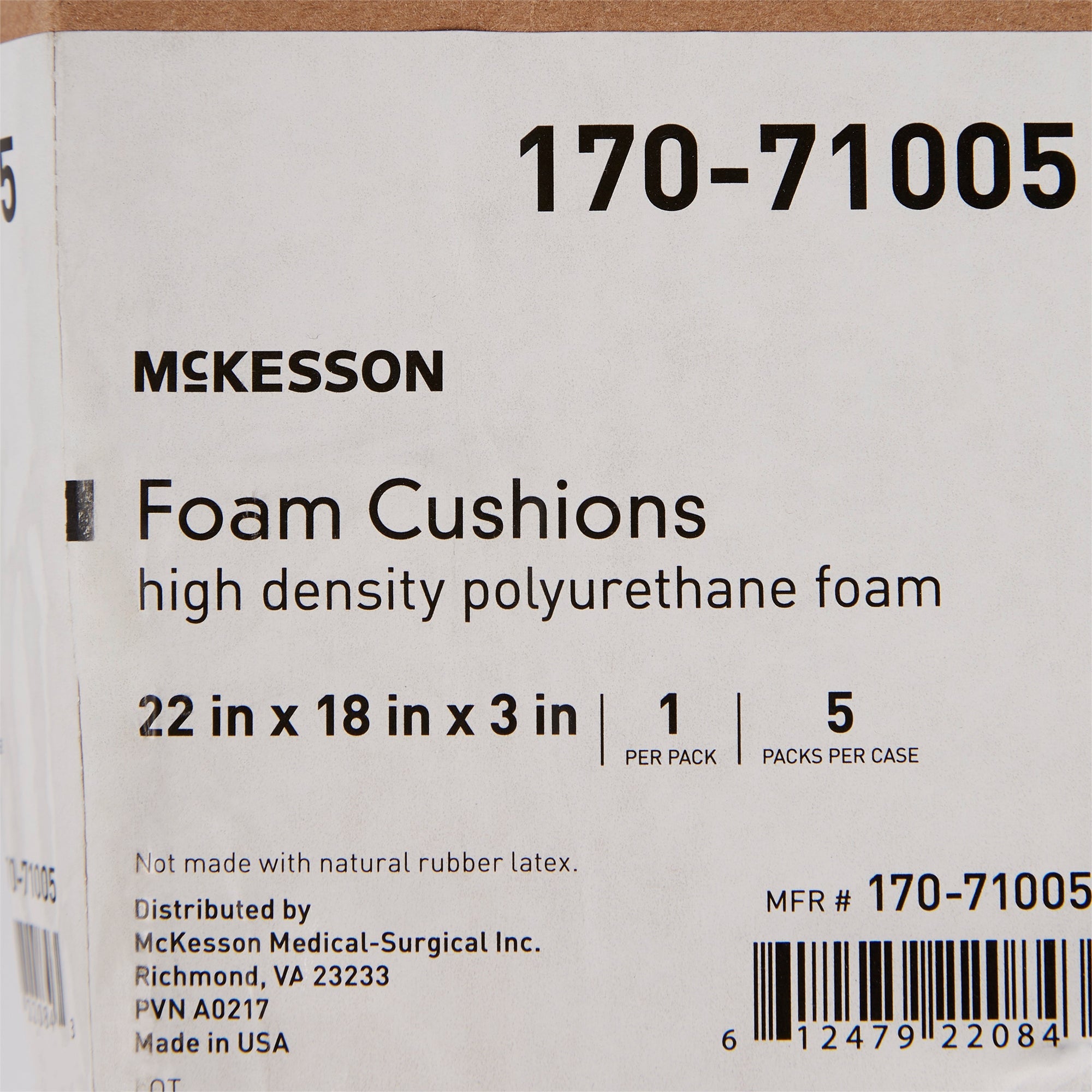 Seat Cushion McKesson 22 W X 18 L X 3 D Inch Foam