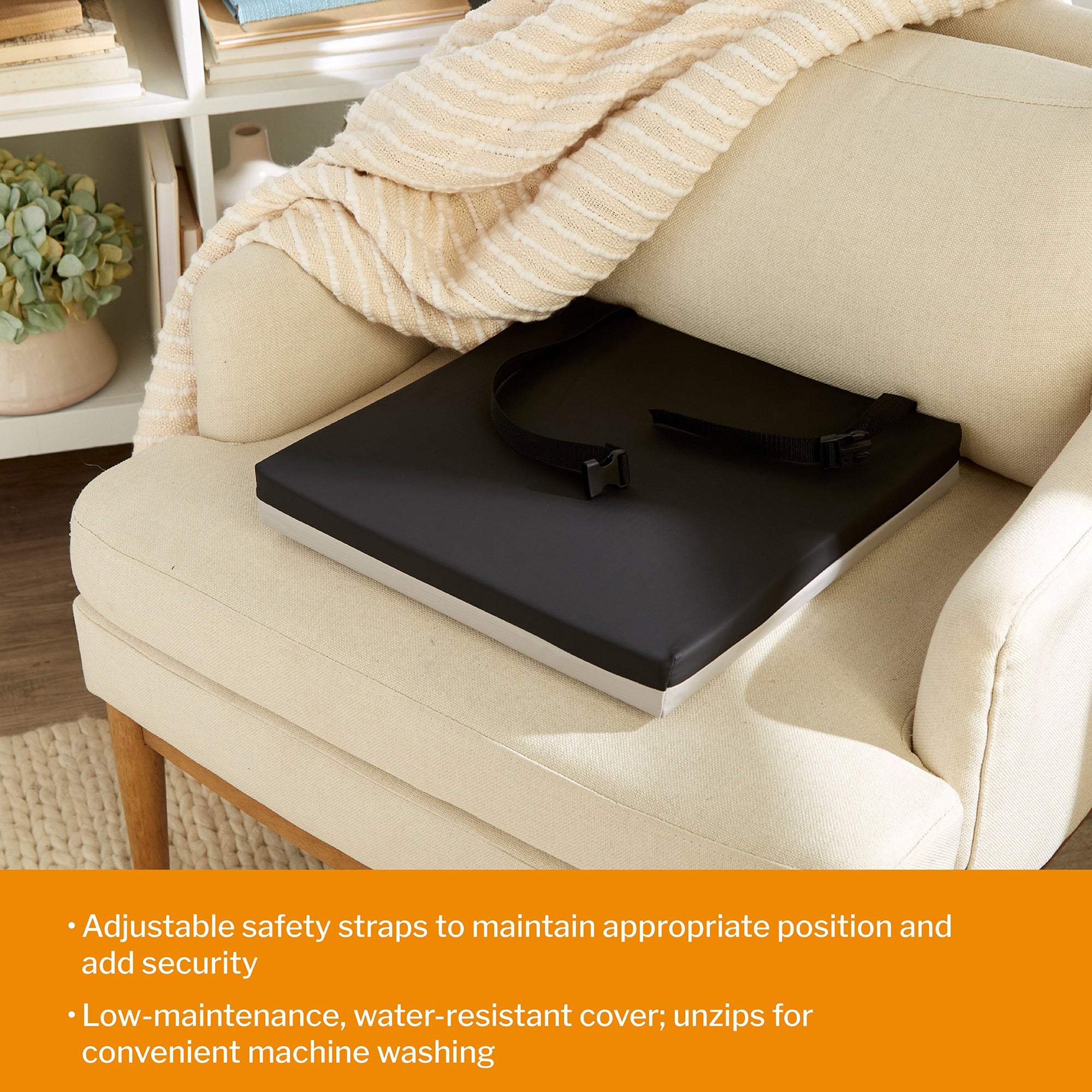 Seat Cushion McKesson 16 W X 16 L X 2 D Inch Foam / Gel, Packaging Type- Case