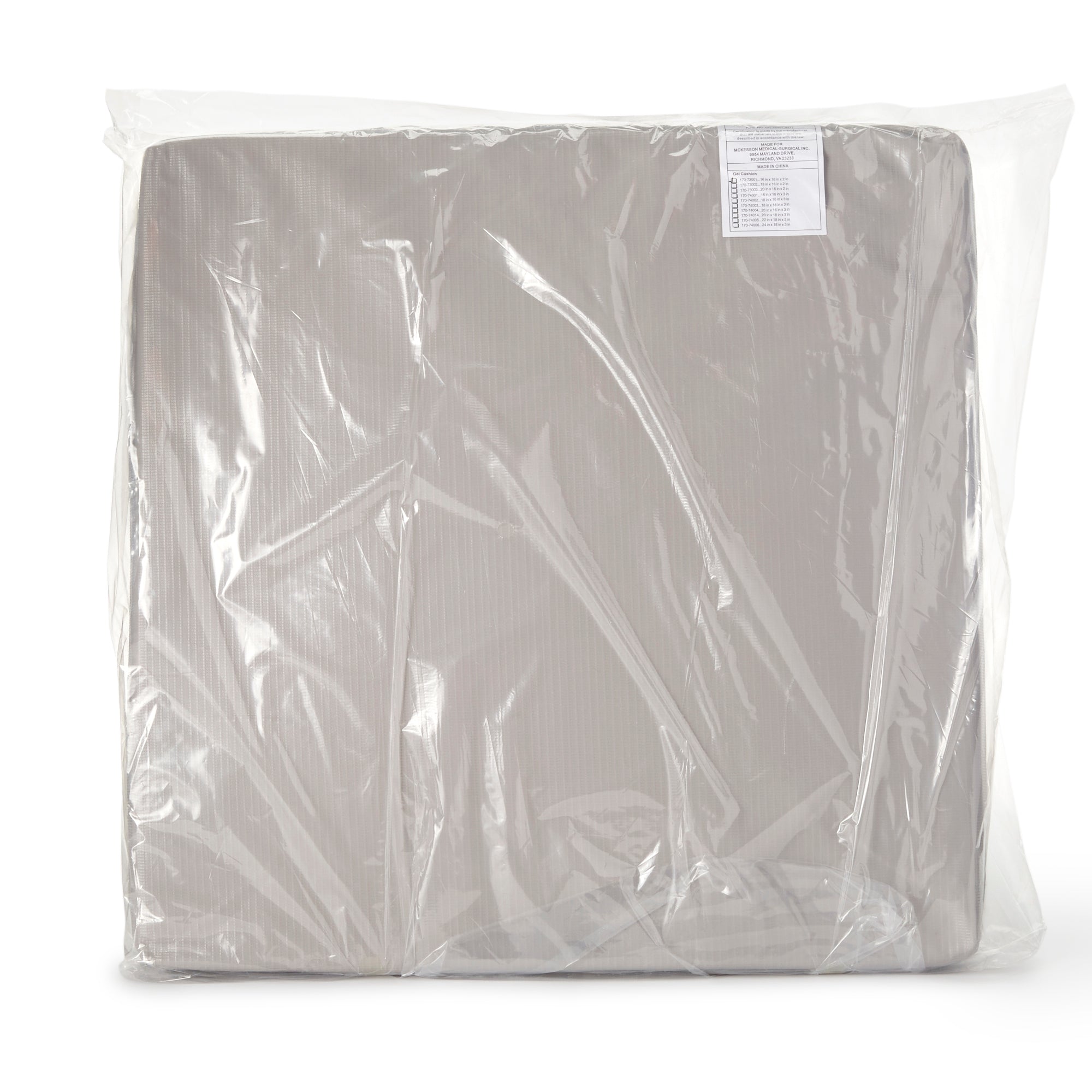 Seat Cushion McKesson 16 W X 16 L X 2 D Inch Foam / Gel, Packaging Type- Case