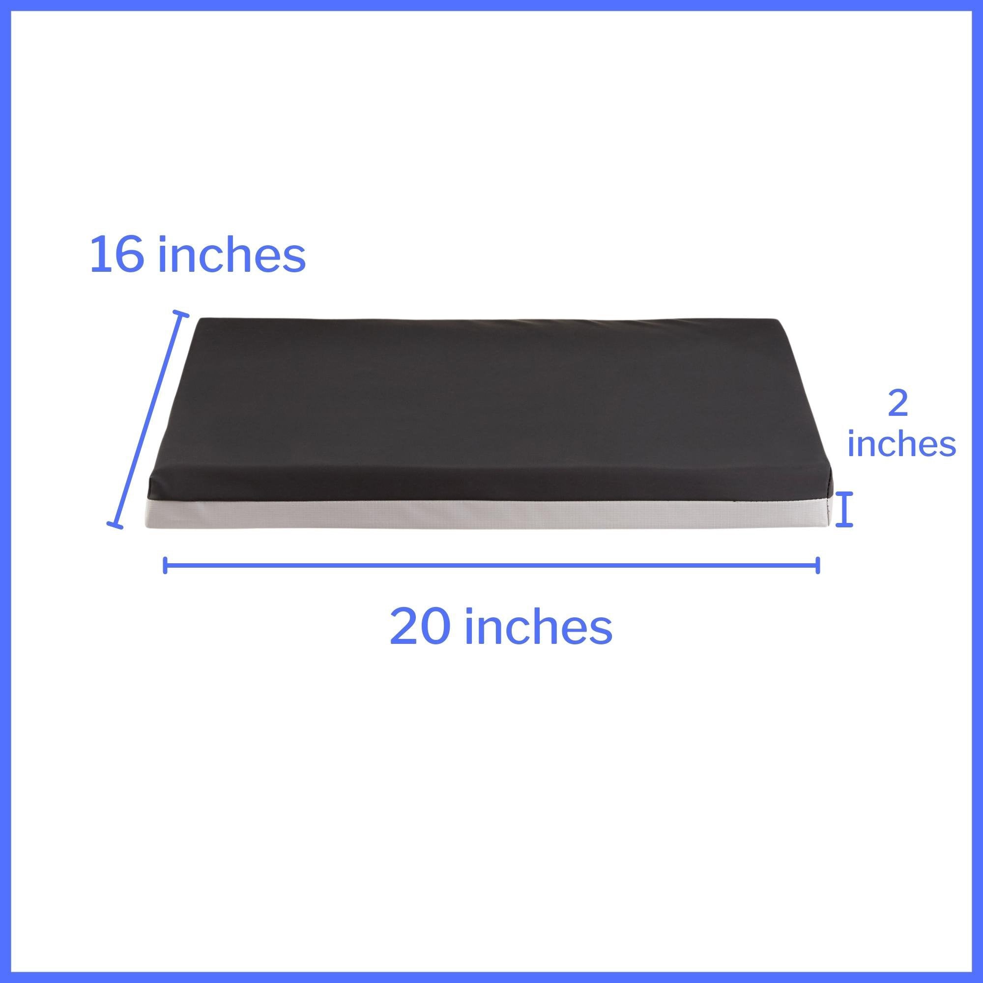Seat Cushion McKesson 20 W X 16 L X 2 D Inch Foam / Gel, Packaging Type- Case