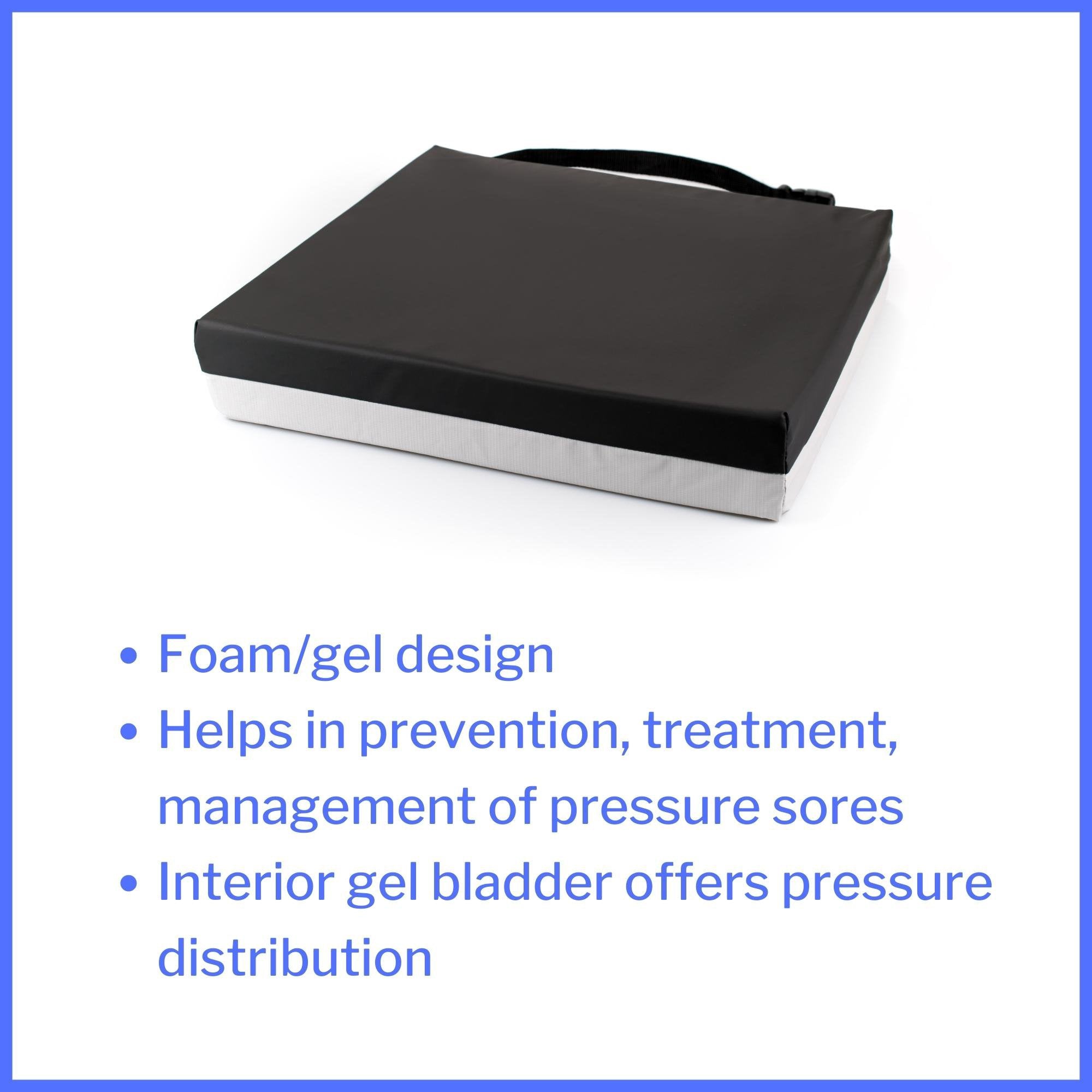 Seat Cushion McKesson 20 W X 16 L X 2 D Inch Foam / Gel, Packaging Type- Each