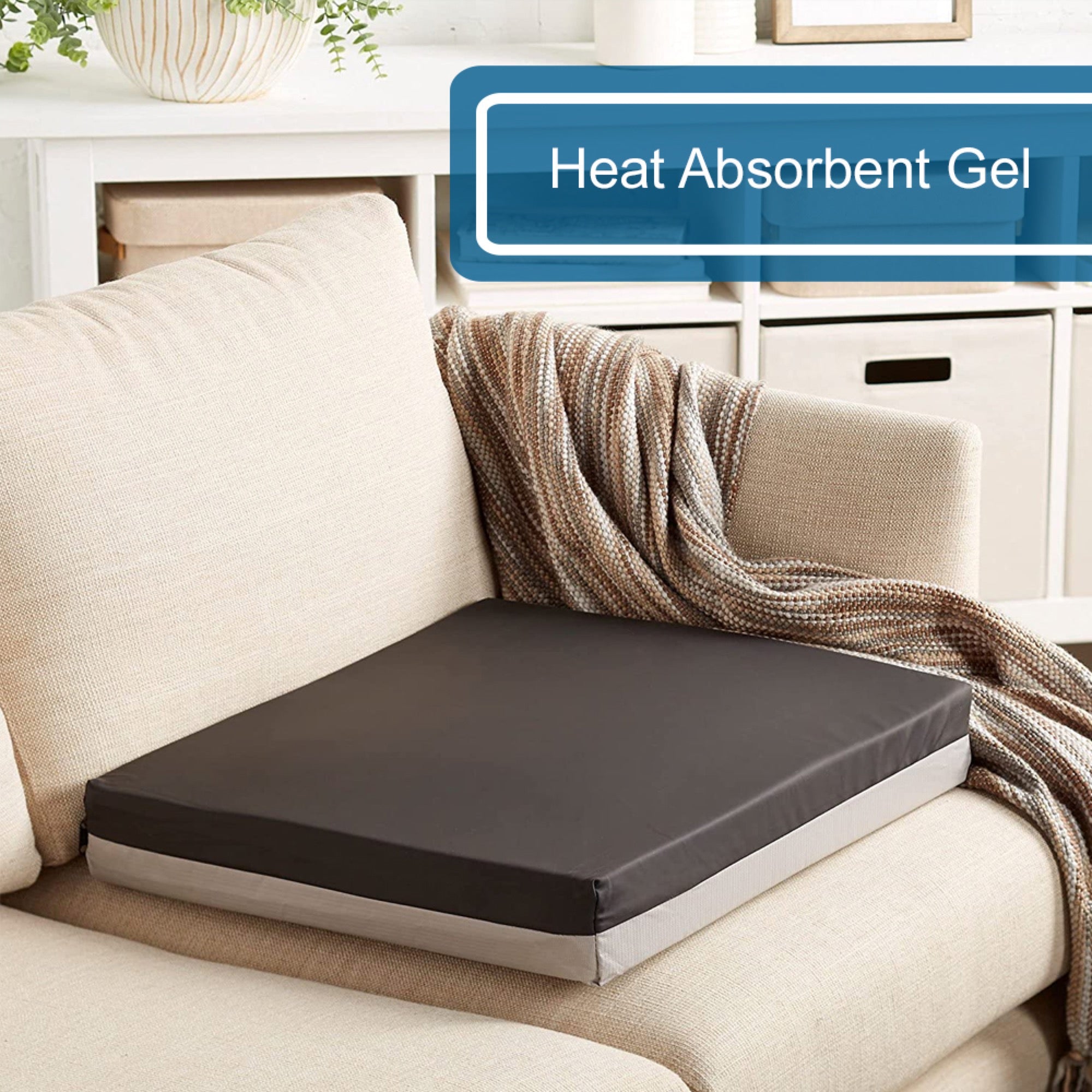 Seat Cushion McKesson 20 W X 18 L X 3 D Inch Foam / Gel, Packaging Type- Case