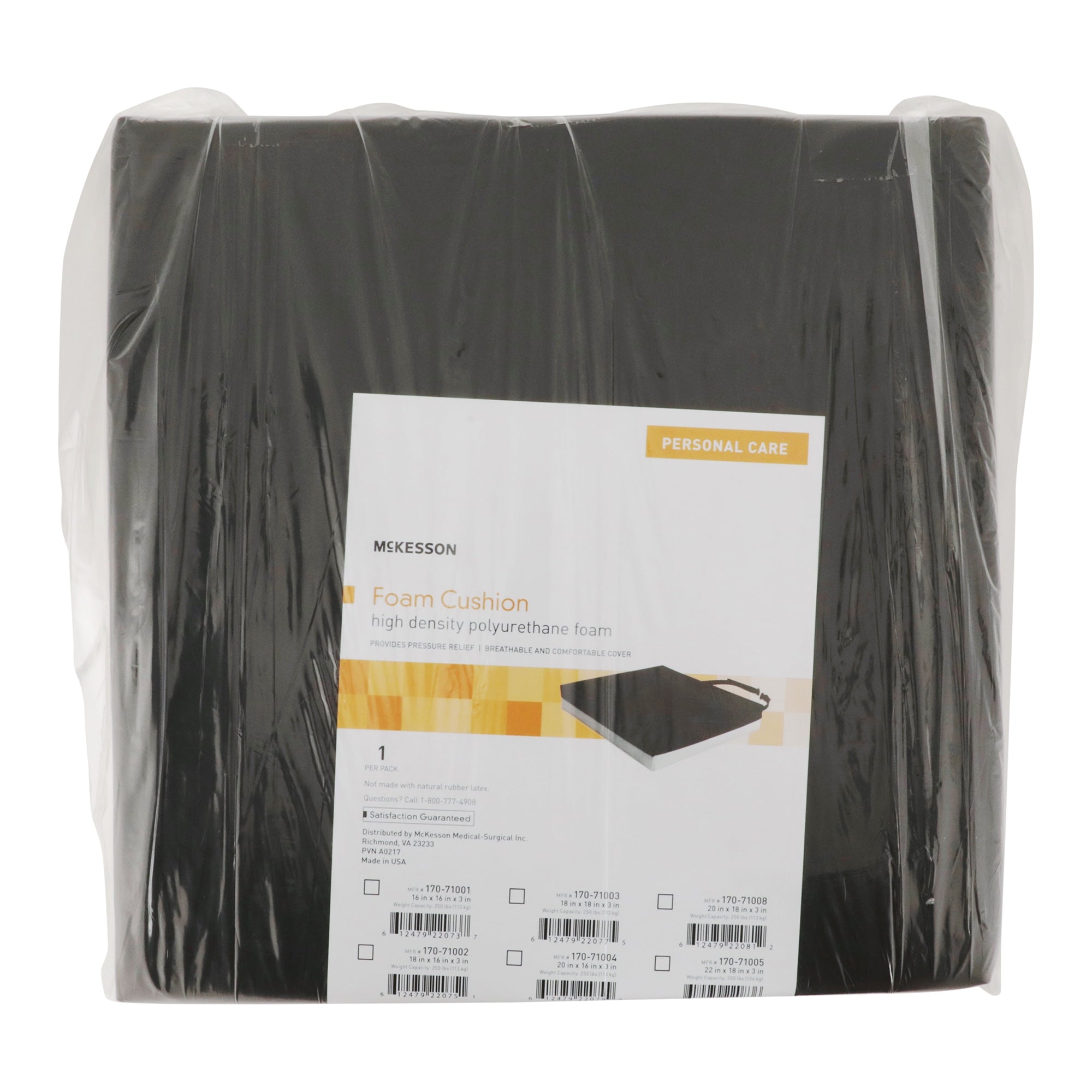 Seat Cushion McKesson 18 W X 18 L X 3 D Inch Foam, Packaging Type- Case