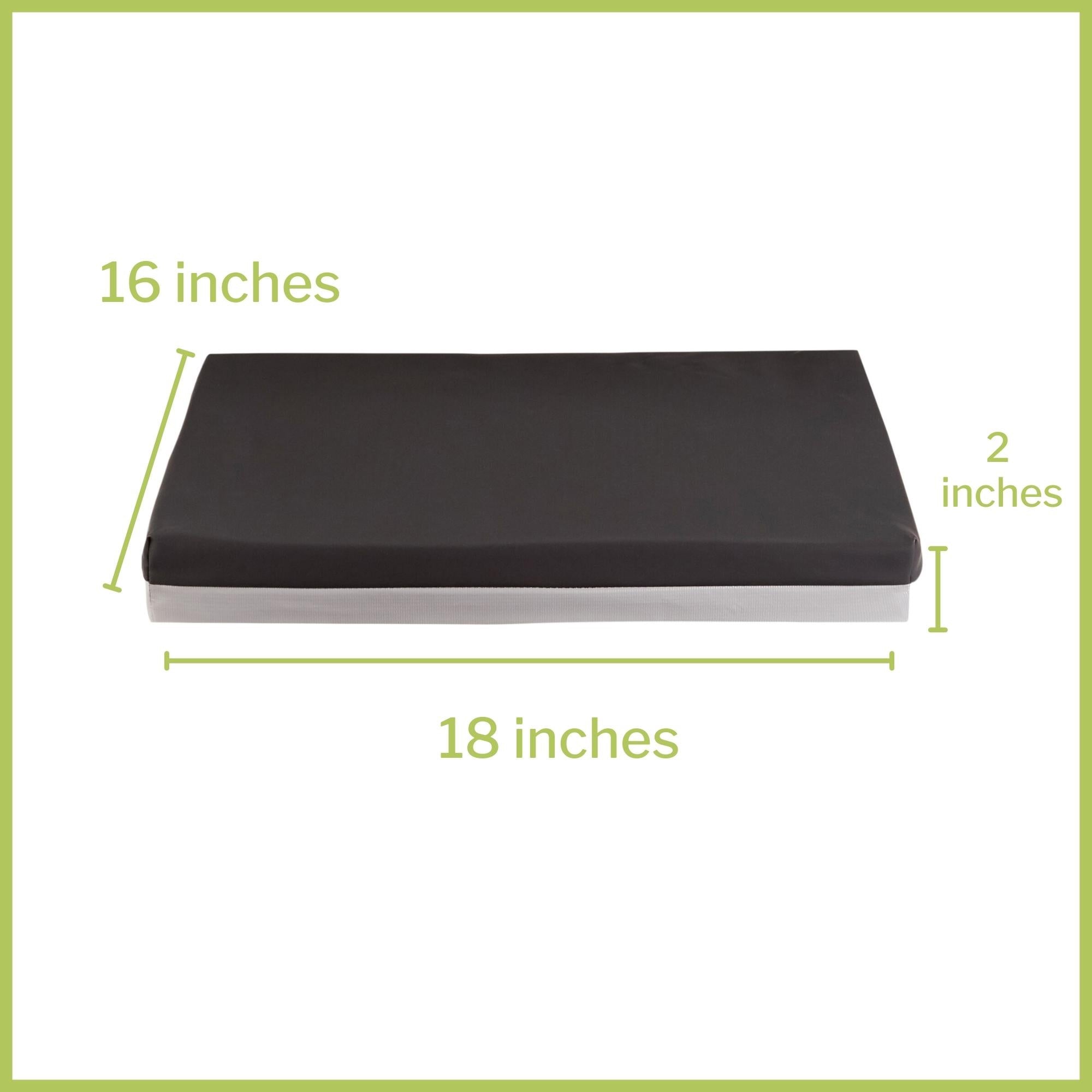Seat Cushion McKesson 18 W X 16 L X 2 D Inch Foam / Gel, Packaging Type- Each