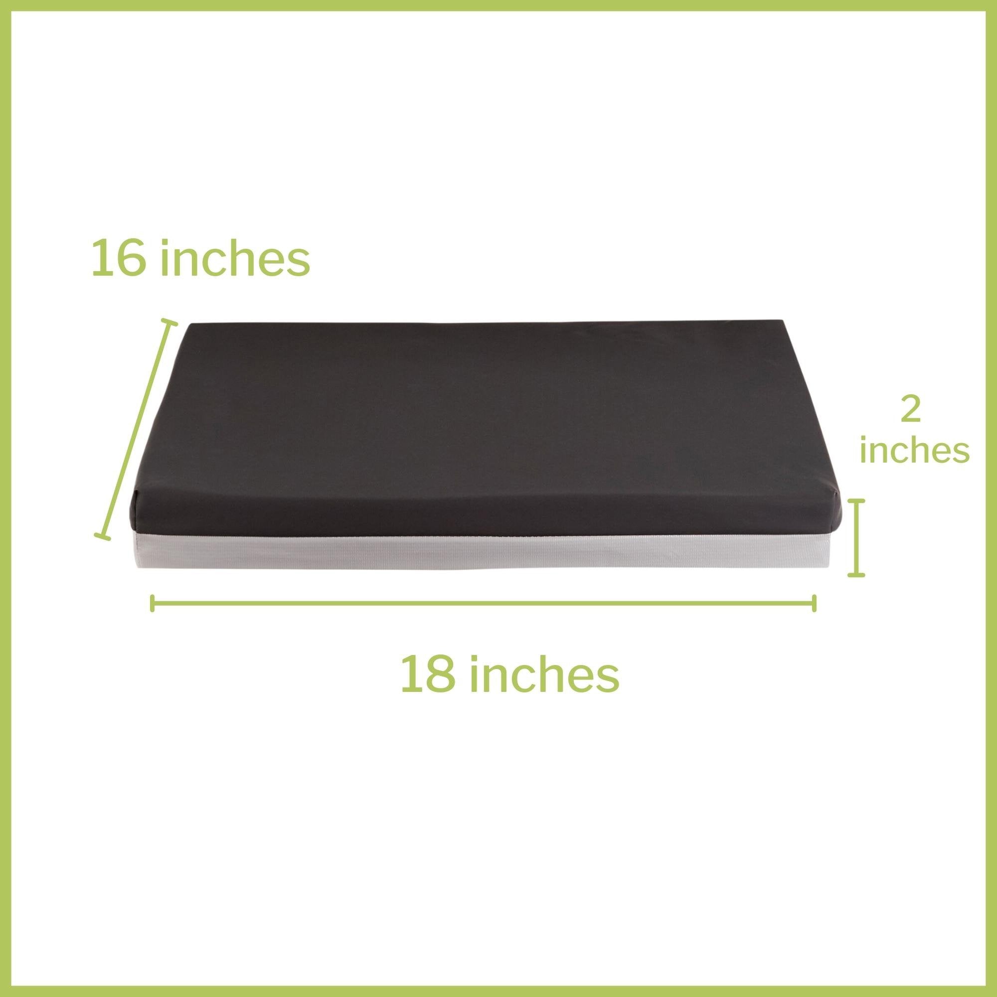 Seat Cushion McKesson 18 W X 16 L X 2 D Inch Foam / Gel, Packaging Type- Case