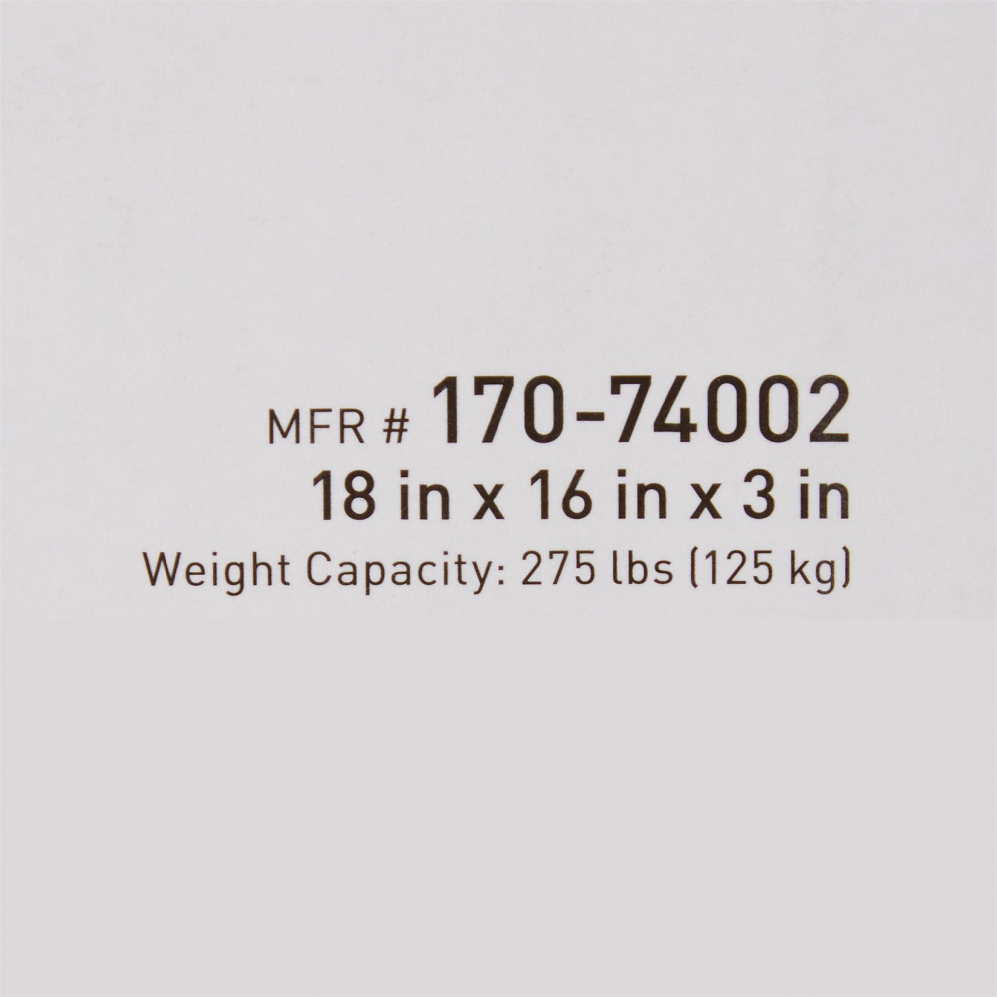 Seat Cushion McKesson 18 W X 16 L X 3 D Inch Foam / Gel, Packaging Type- Each