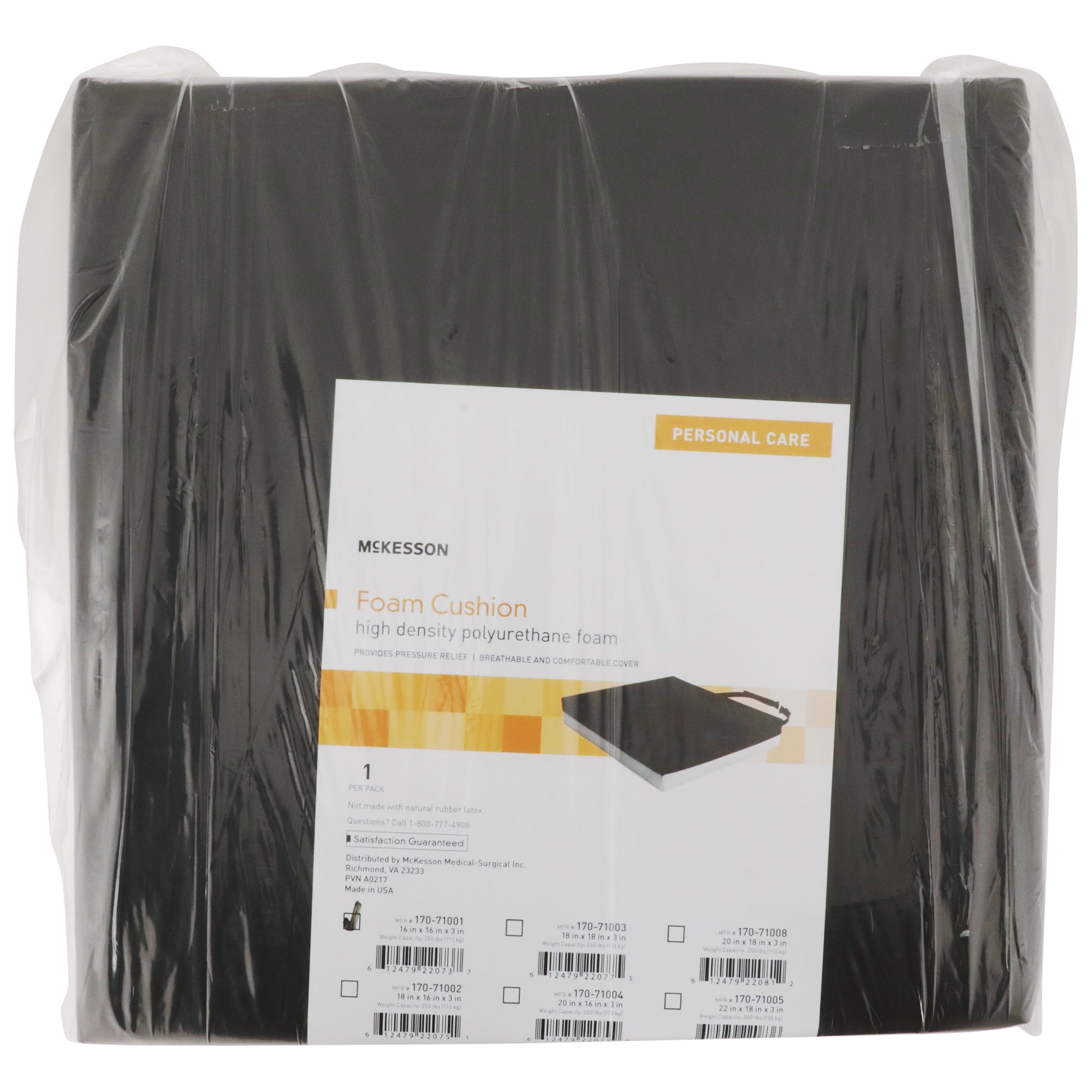 Seat Cushion McKesson 16 W X 16 L X 3 D Inch Polyurethane,Packaging Type- Each