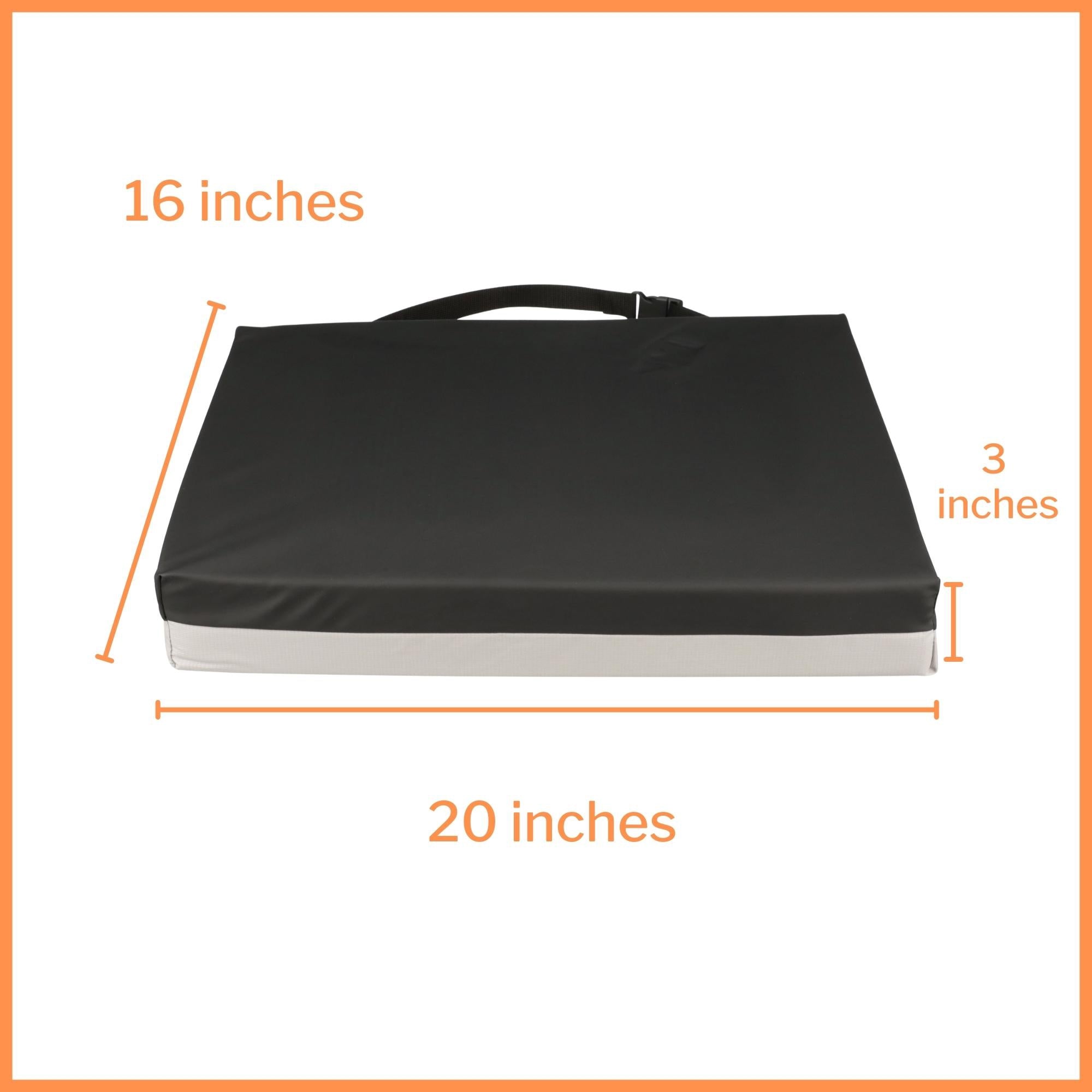 Seat Cushion McKesson 20 W X 16 L X 3 D Inch Foam / Gel, Packaging Type- Case