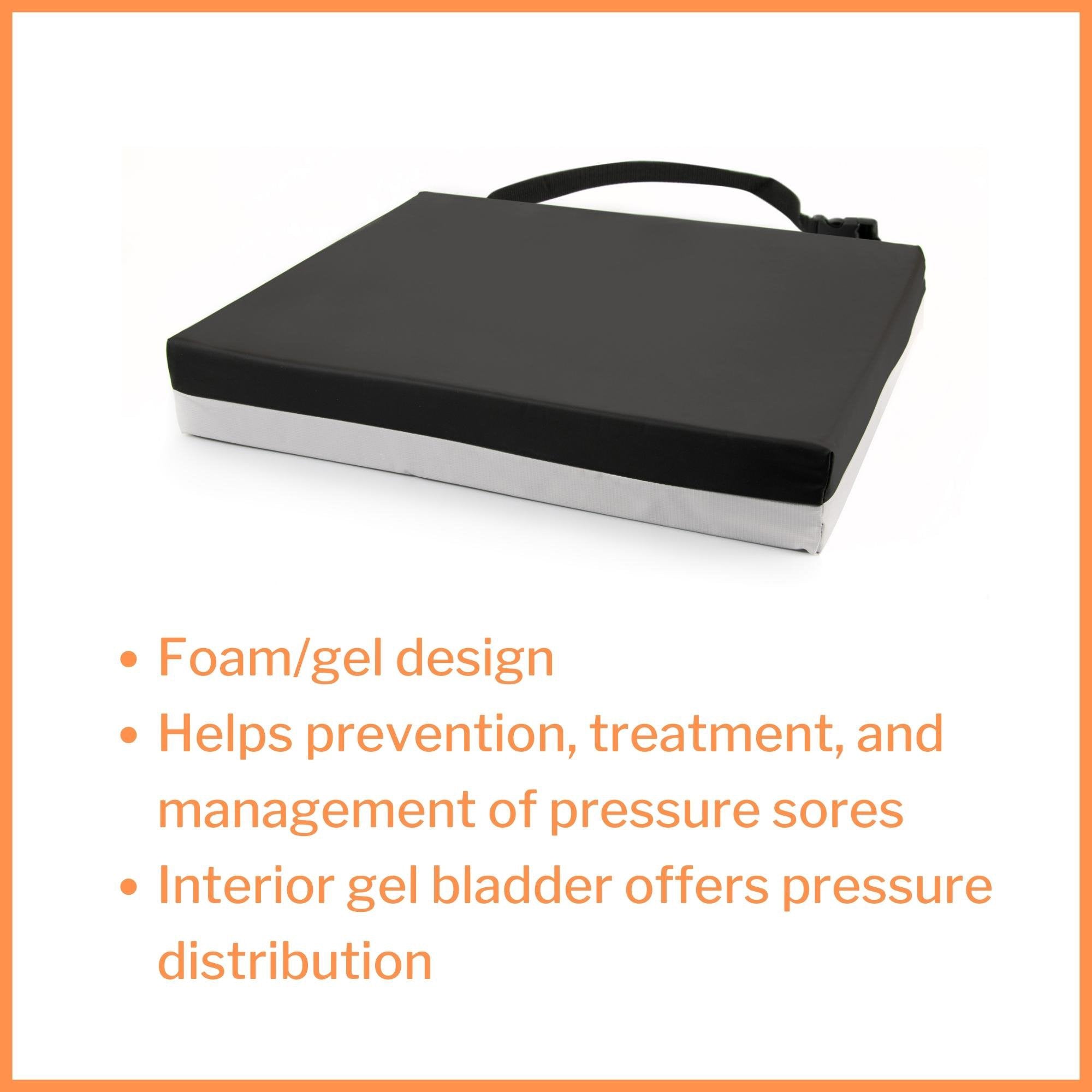 Seat Cushion McKesson 20 W X 16 L X 3 D Inch Foam / Gel, Packaging Type- Case