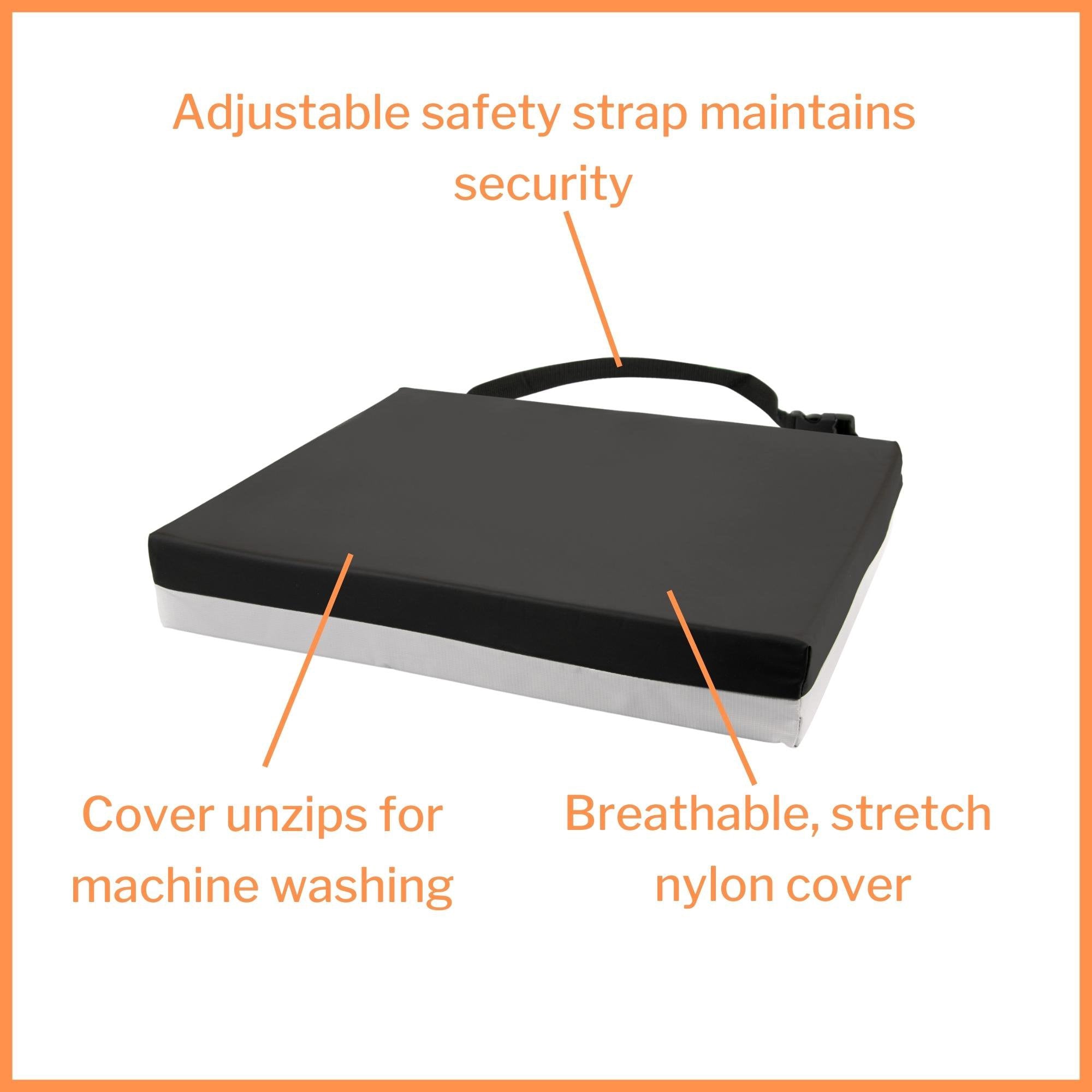 Seat Cushion McKesson 20 W X 16 L X 3 D Inch Foam / Gel, Packaging Type- Case