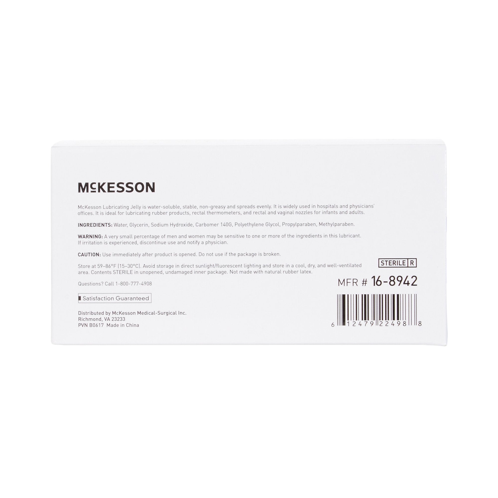 Lubricating Jelly McKesson 3 Gram Individual Packet Sterile,Packaging Type- Each