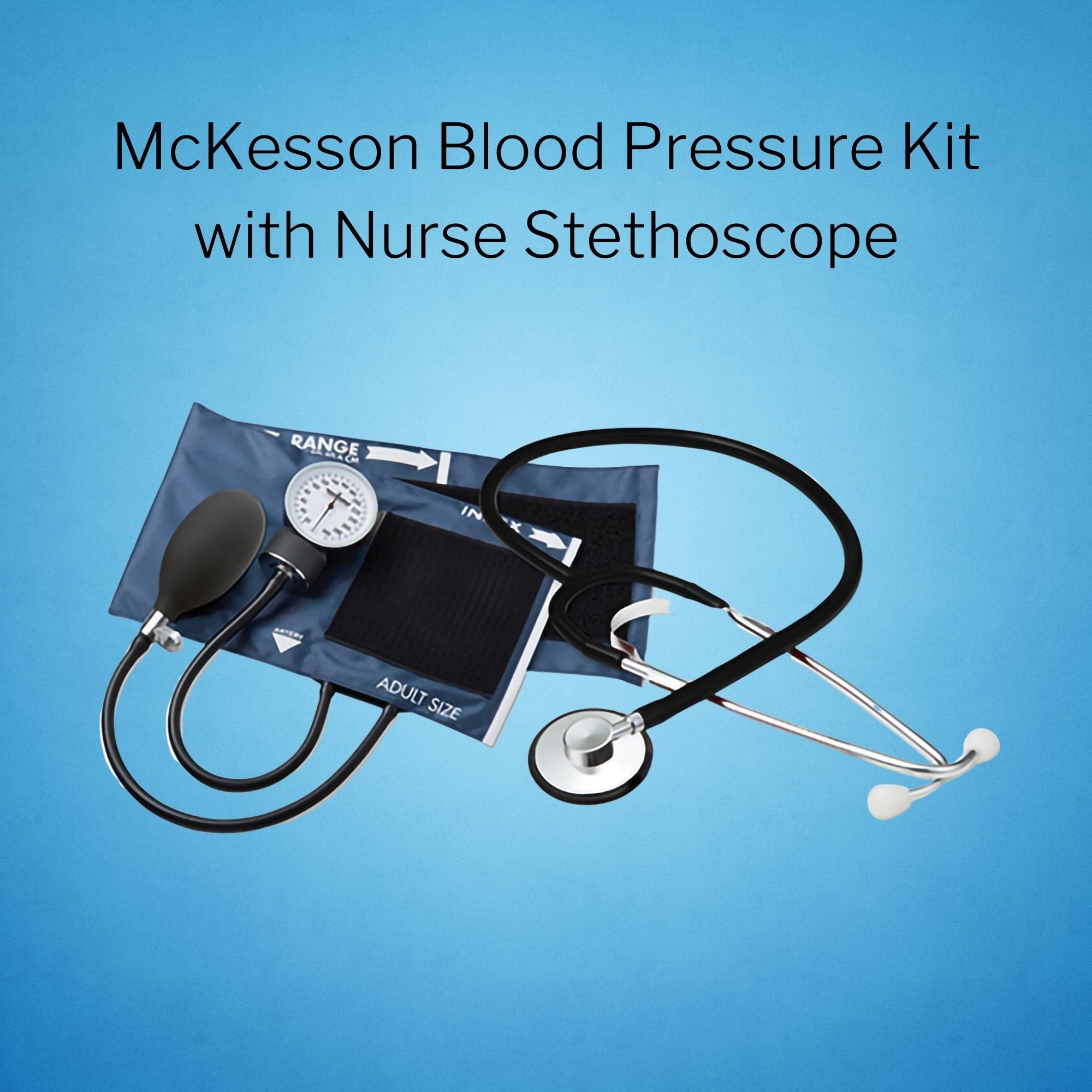 Reusable Aneroid / Stethoscope Set McKesson Brand 23 to 33 cm Adult Cuff Single Head General Exam Stethoscope Pocket Aneroid, Packaging Type- Case