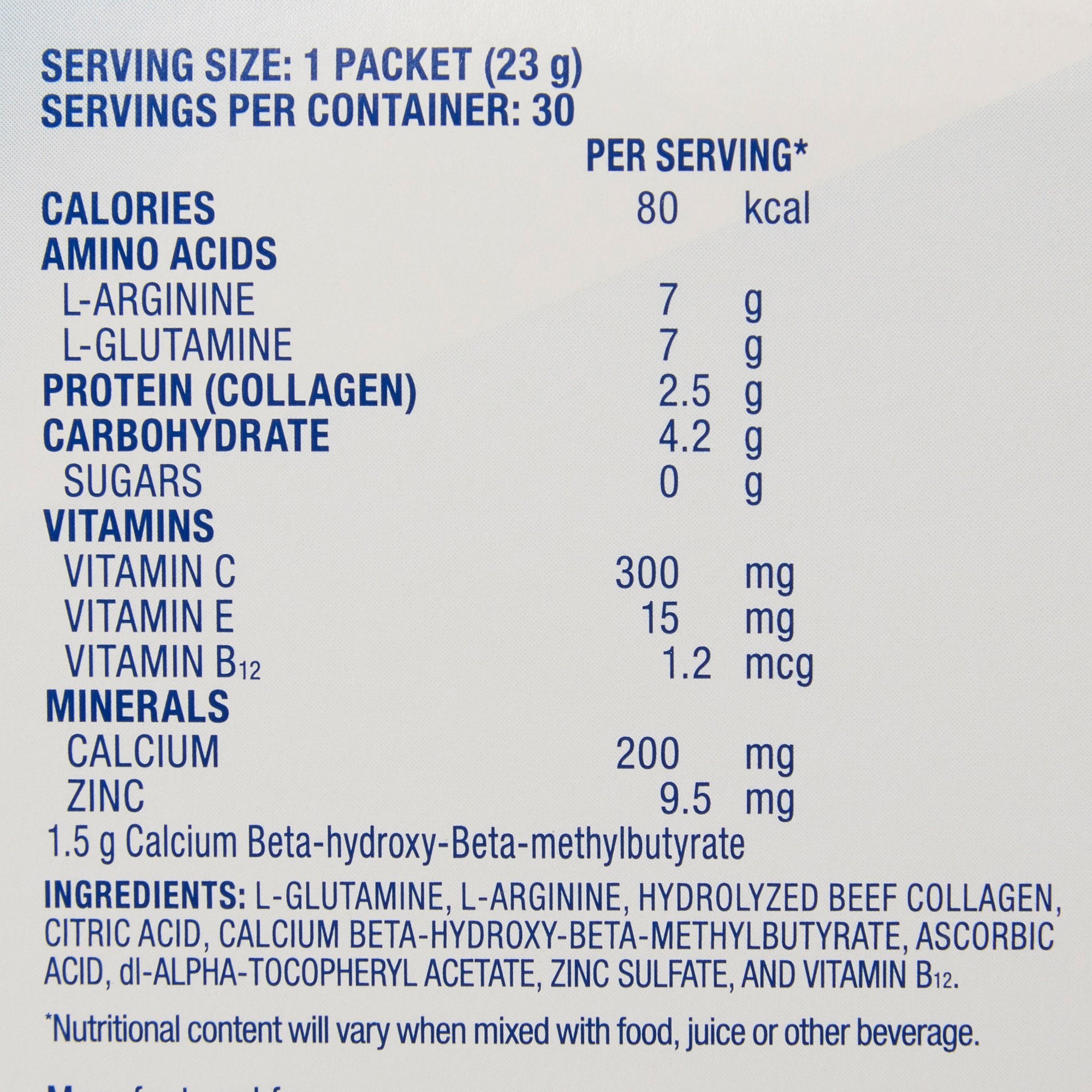 Oral Supplement Juven Unflavored Powder 0.81 oz. Individual Packet,  Packaging Type- Case