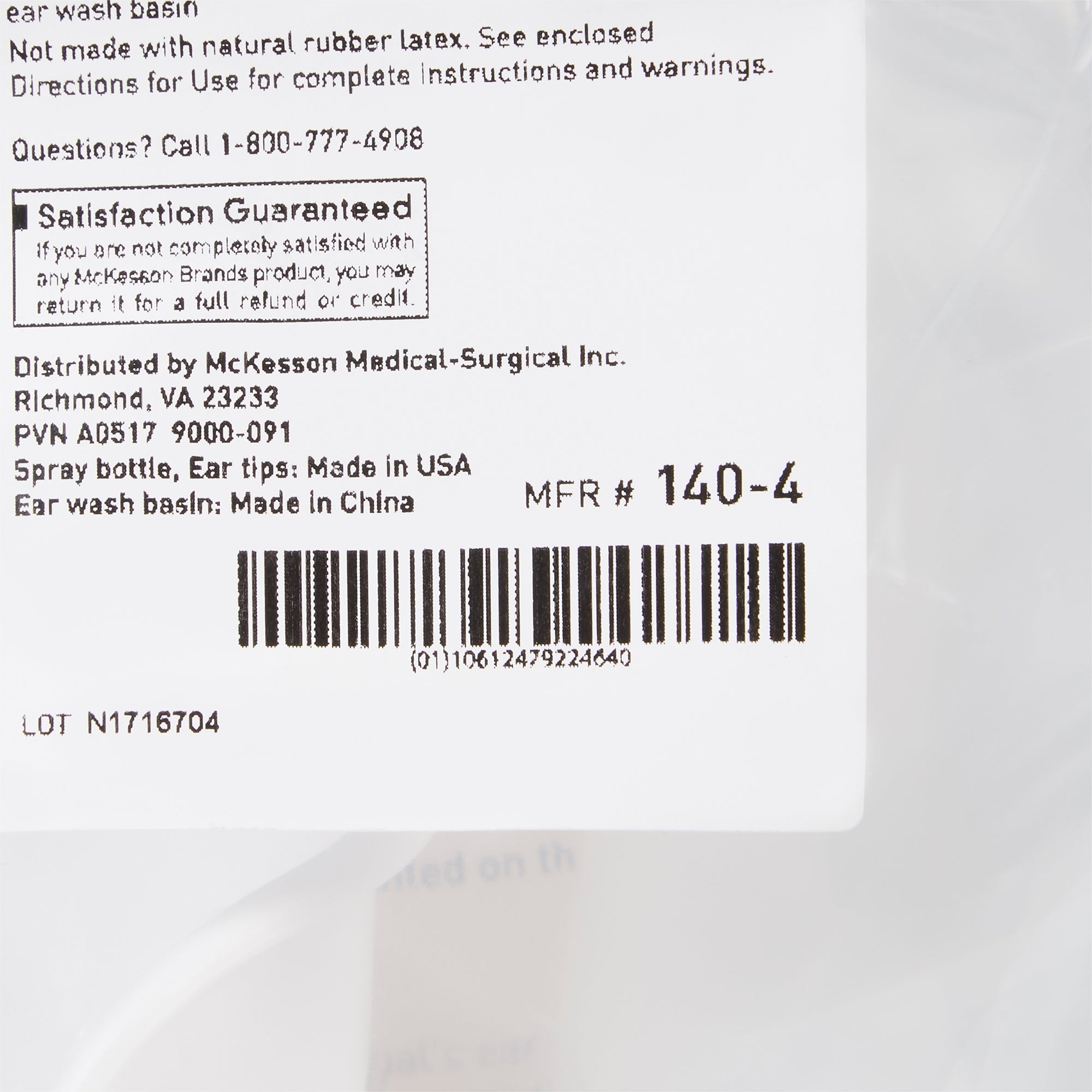 Ear Wash System McKesson Disposable Tip Blue / White, Packaging Type- Case